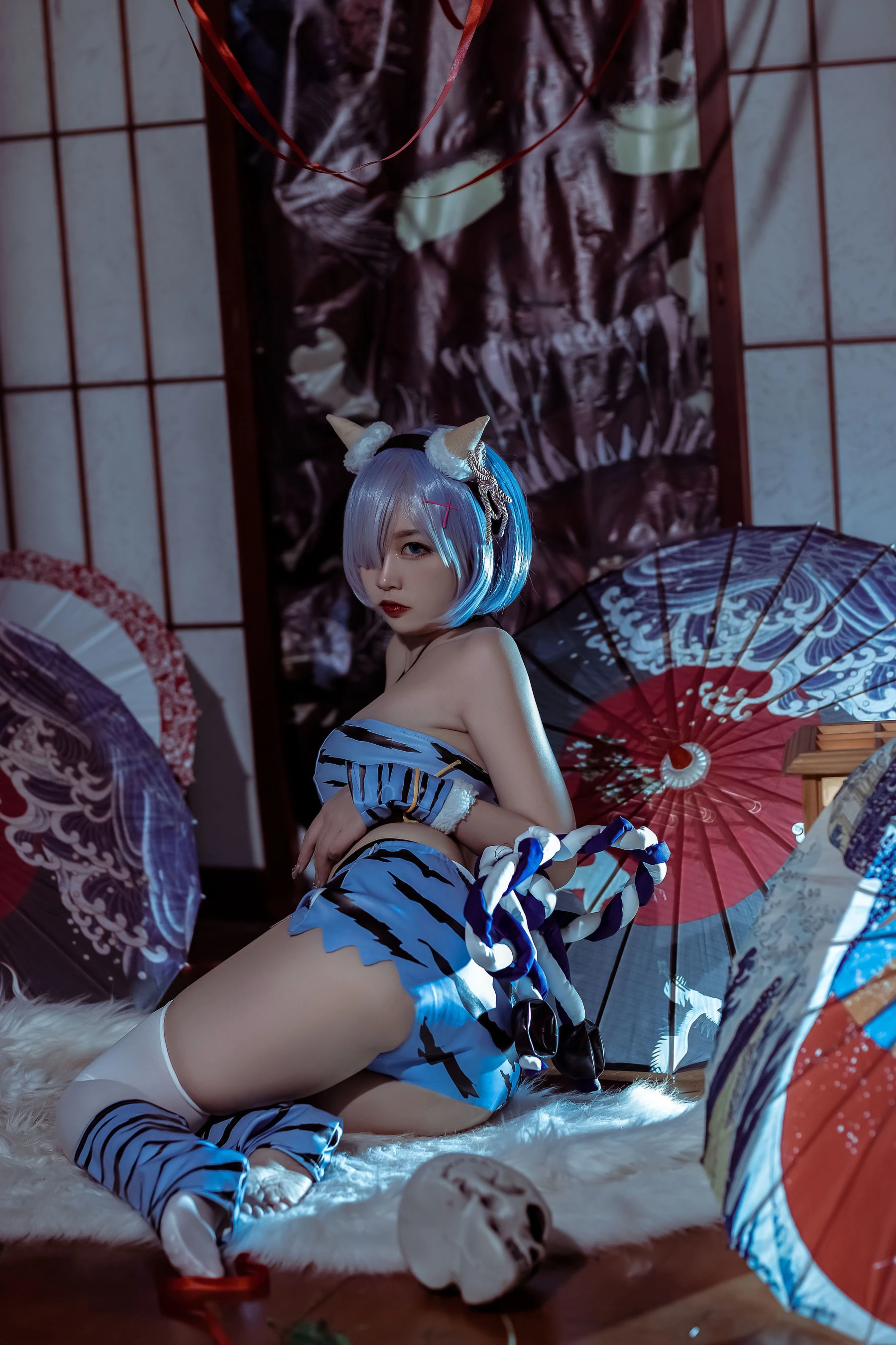 人气Coser二佐Nisa – 蕾姆 夏日鬼衣插图5