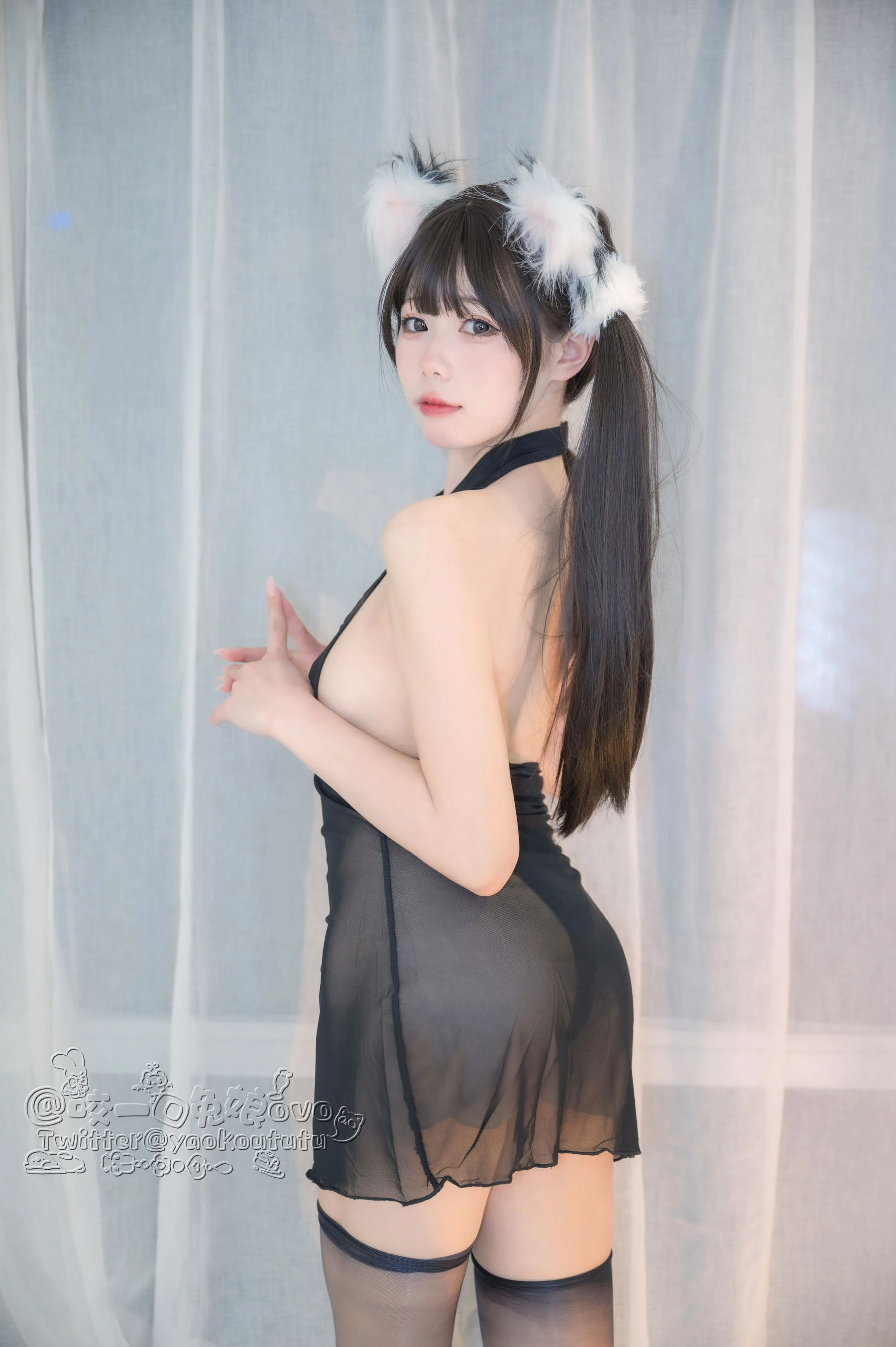 咬一口兔娘 – 黑白配 [51P]高清在线免费欣赏–微密图社-微密图社