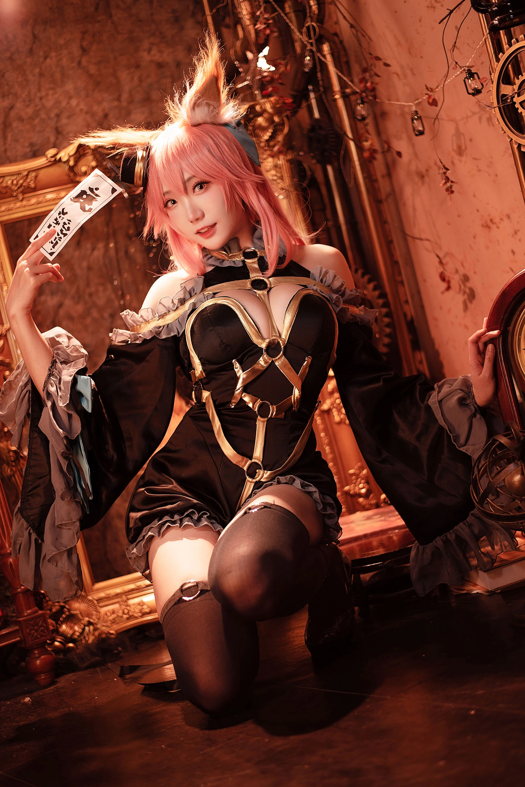 Coser瓜希酱福利 – 玉藻前 漆黑魔术服 [20P]插图4