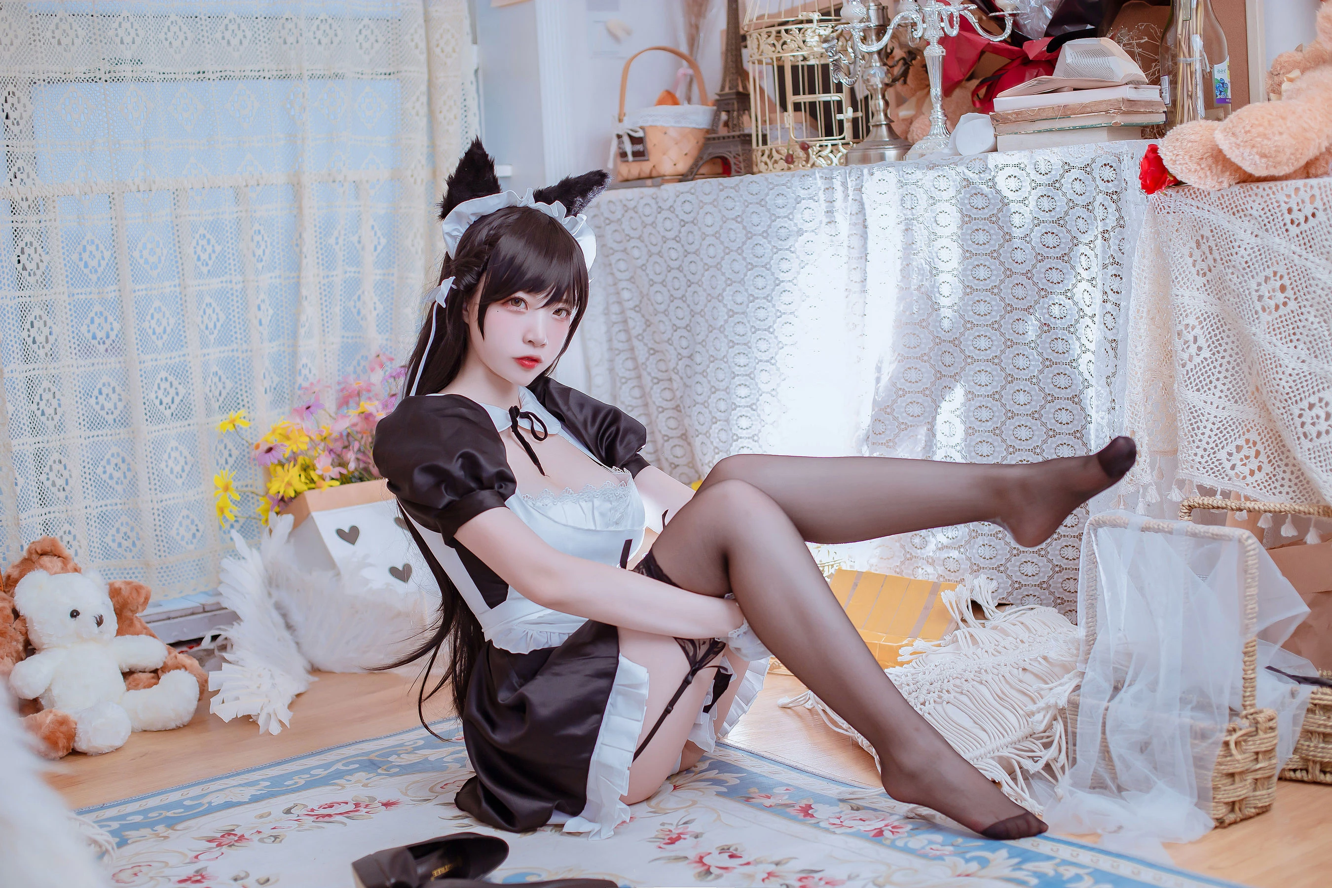 人气Coser二佐Nisa – 犬之眷之碧蓝爱宕 女仆插图6