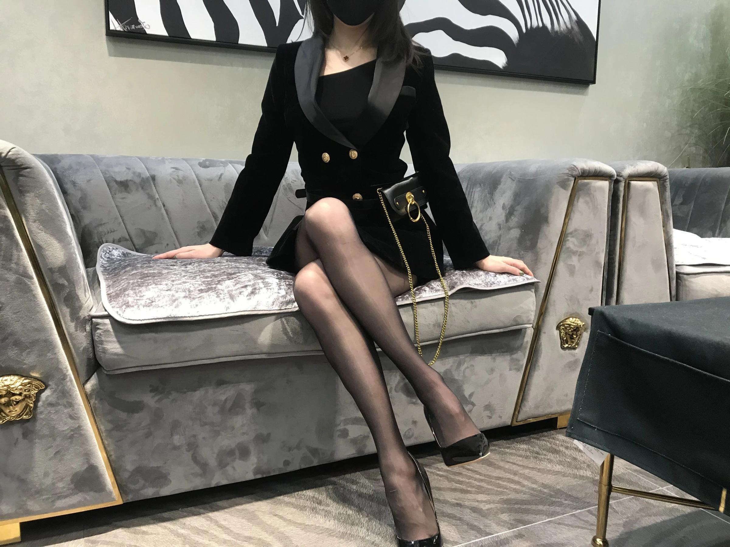 丝足博主麋鹿_Monroe 2020.03.15 会所黑丝插图6