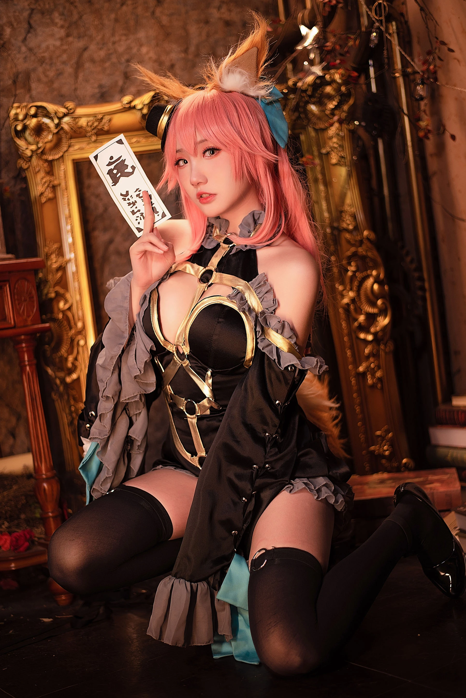 Coser瓜希酱福利 – 玉藻前 漆黑魔术服 [20P]插图3