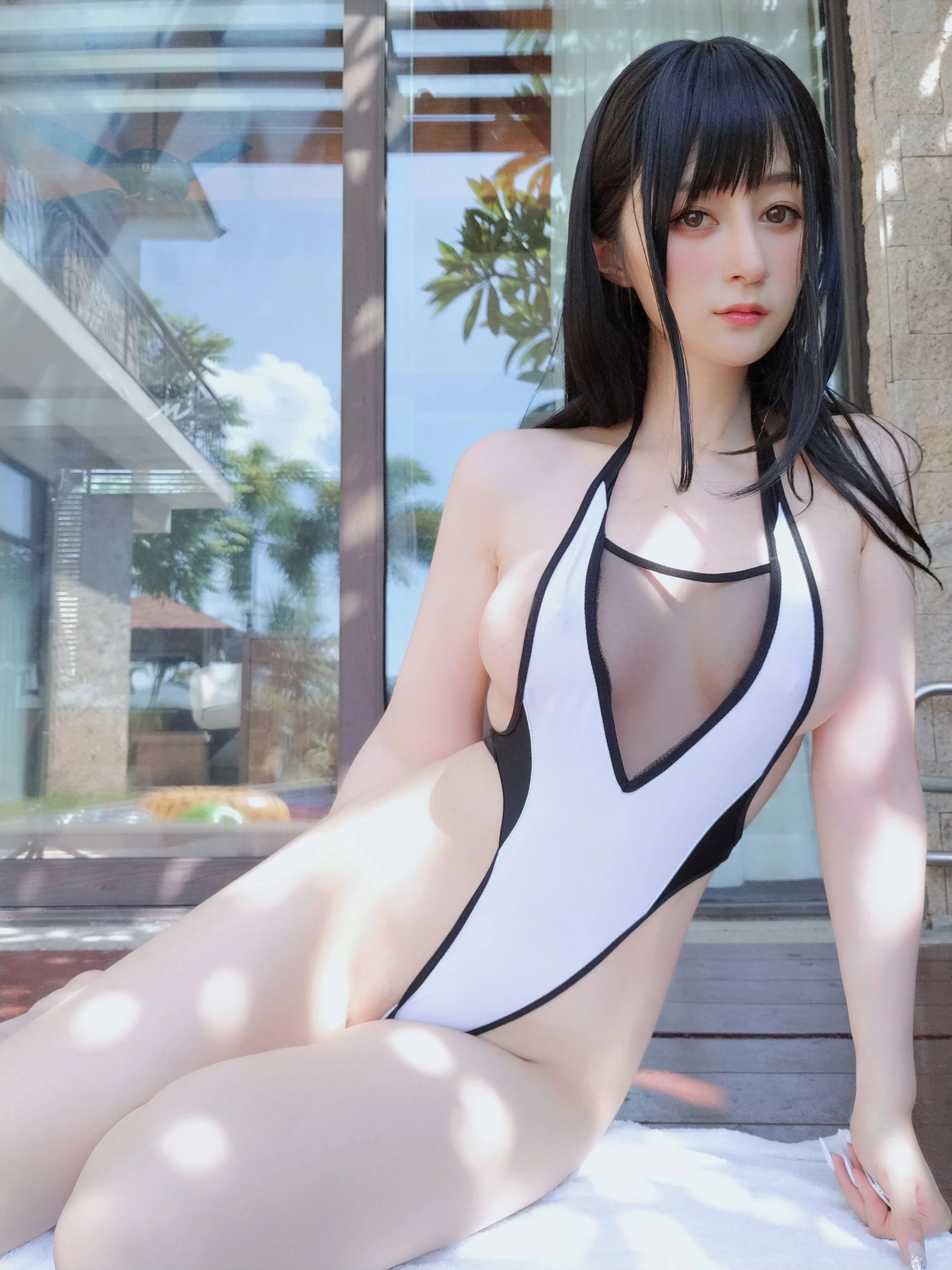 Coser小姐姐白银 – 黑白泳衣插图7