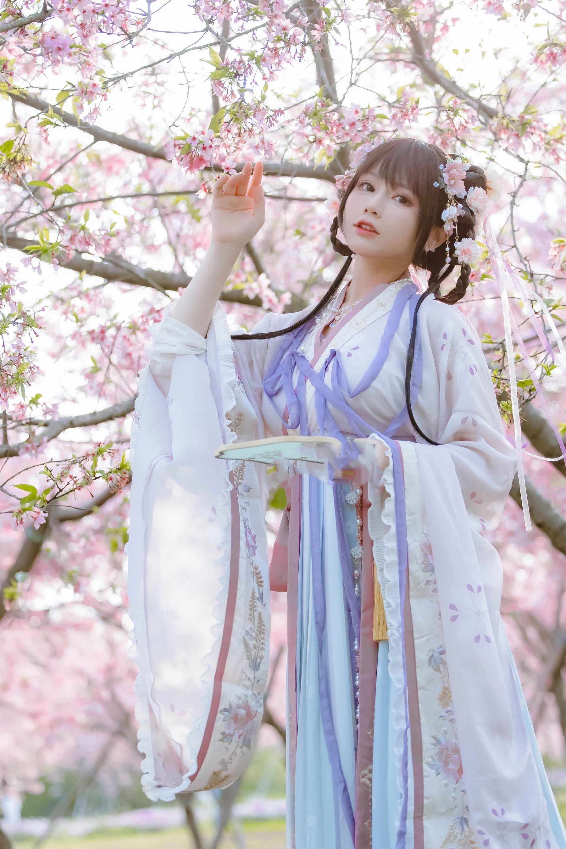萌妹子Nyako喵子 – 樱花汉服 花神祈愿 [52P]插图1