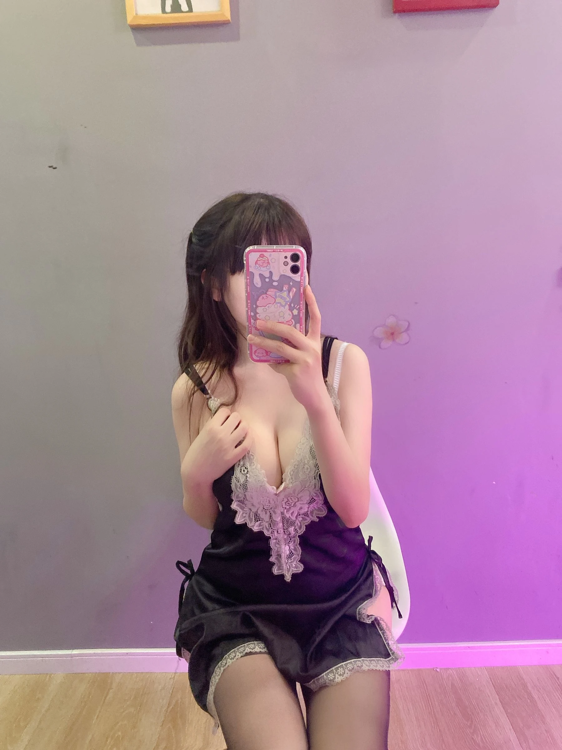 usejan – 黑丝睡衣插图7