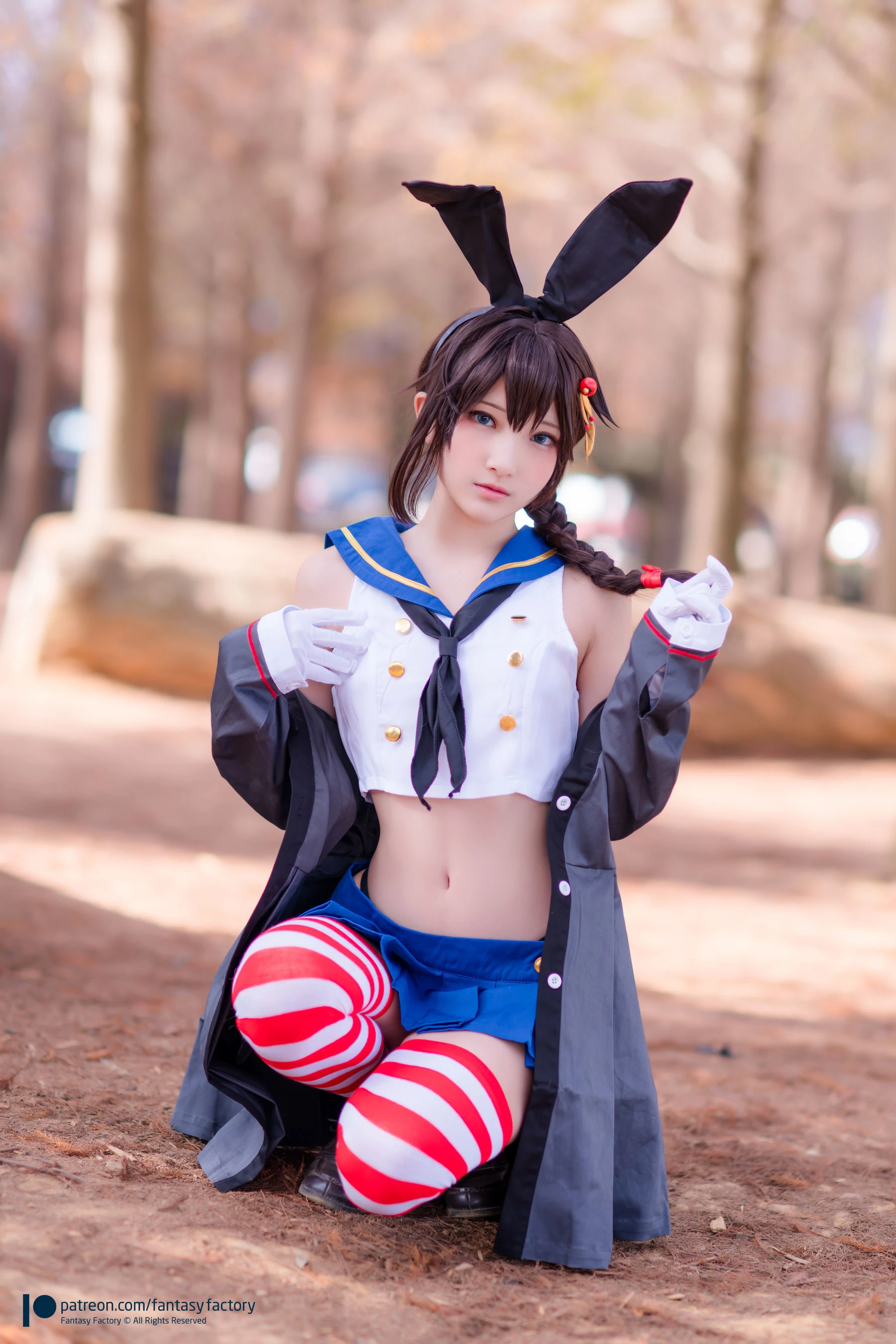 [Fantasy Factory] 小丁Cosplay – JK制服 水手小兔 外拍插图7