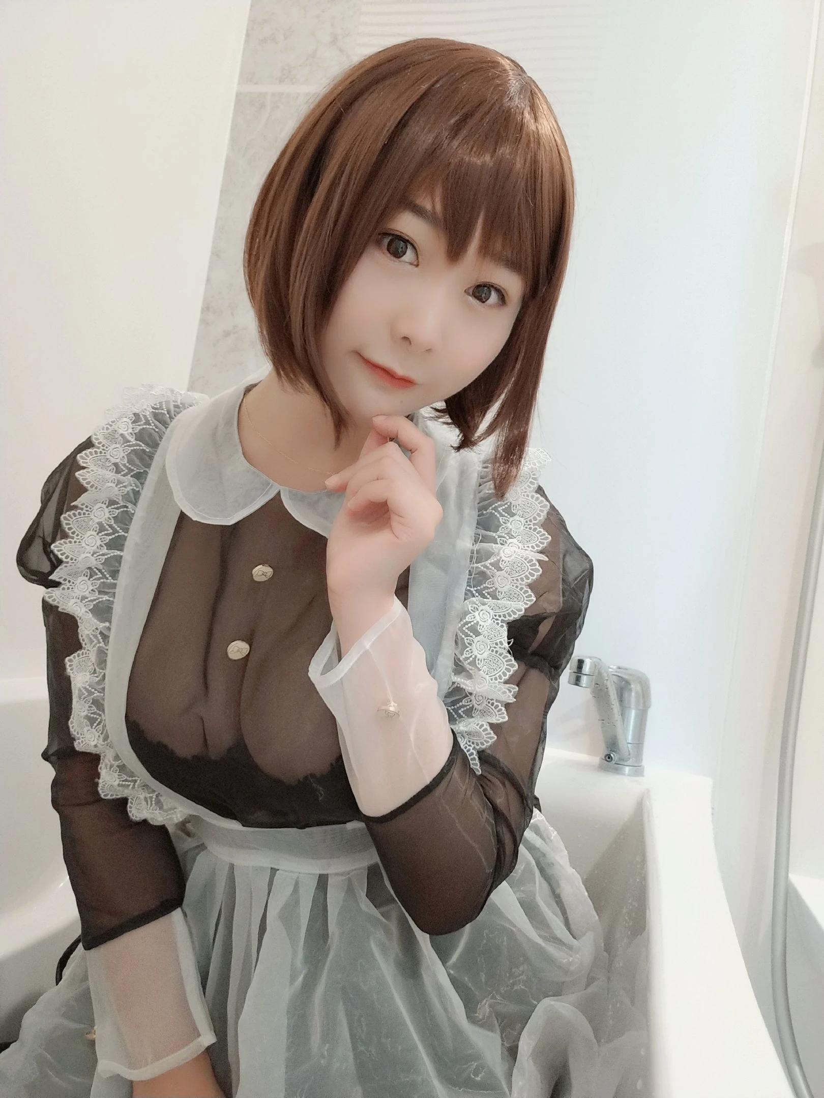 性感Coser三刀刀Miido 透明女仆插图7