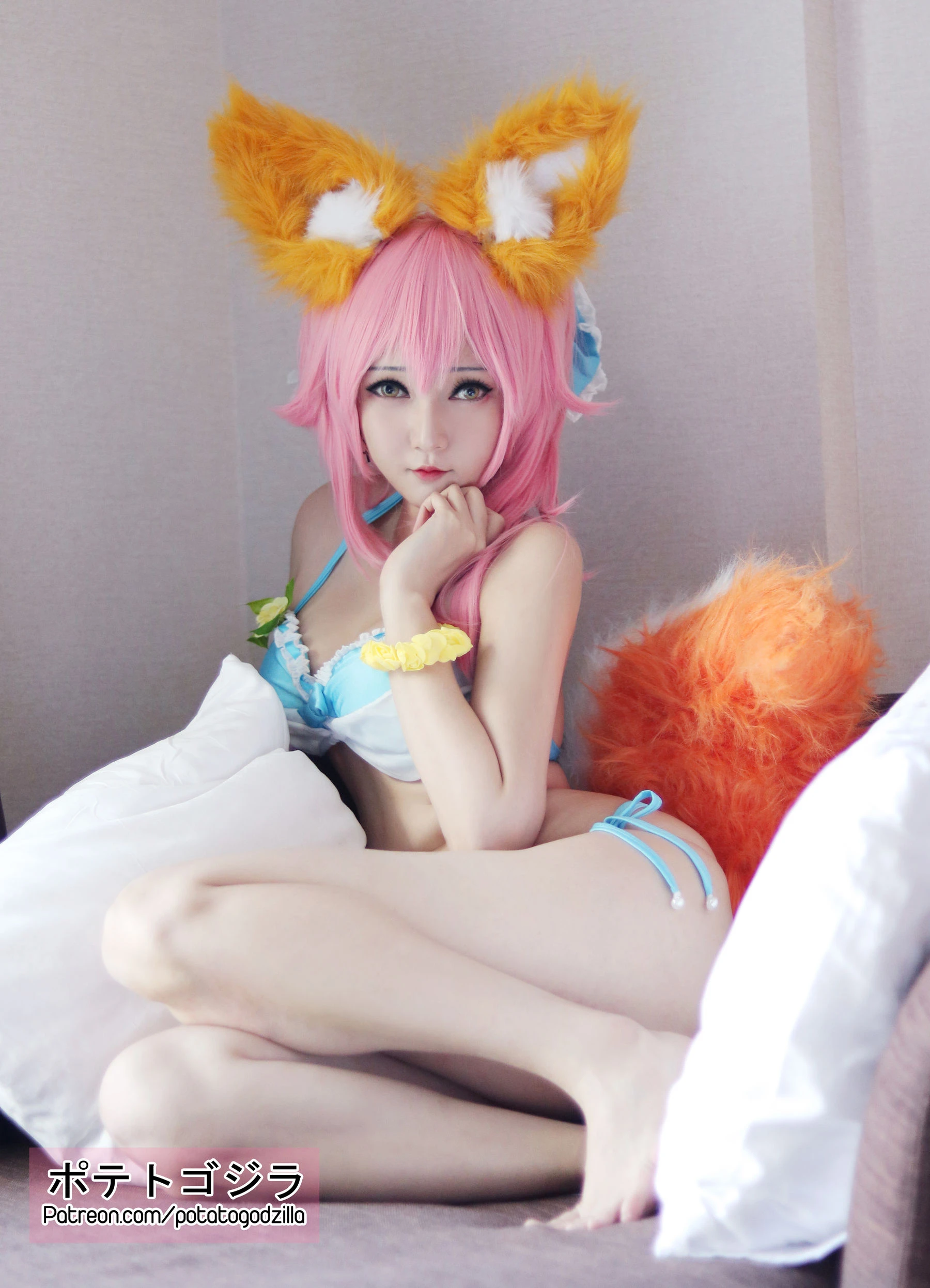 Coser小姐姐Potato Godzilla – Tamamo Bikini插图3