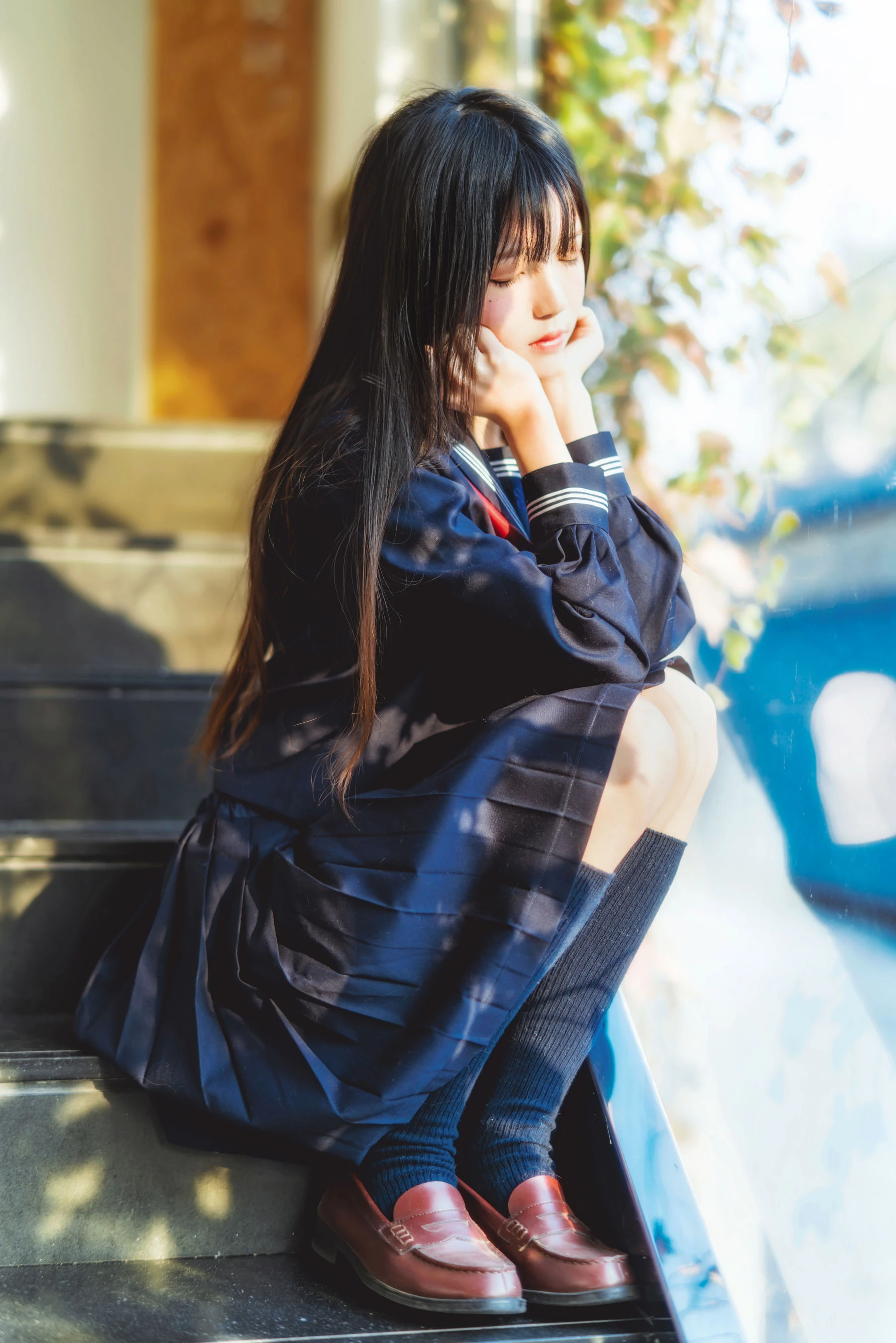 桜桃喵《(小少女)黑色水手服》高清在线免费欣赏–微密图社-微密图社