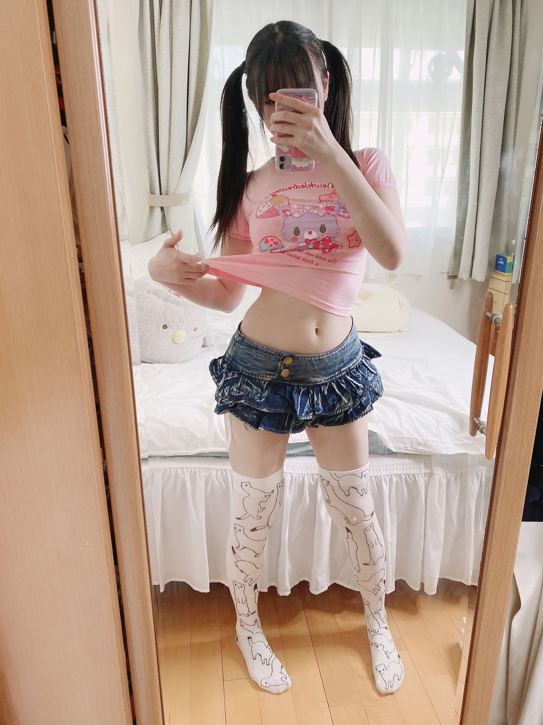 微博妹纸霜月shimo – 女児服着てみた插图8