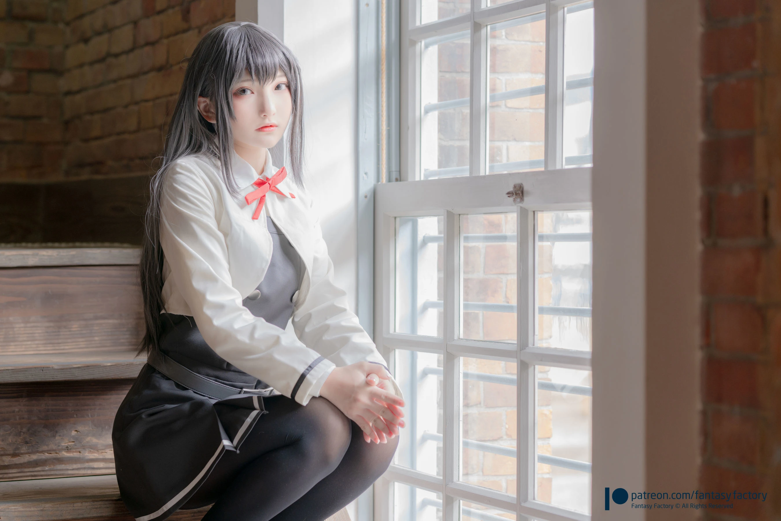 小丁Cosplay 2020.01 [Fantasy Factory] 黑丝 和服 JK插图8