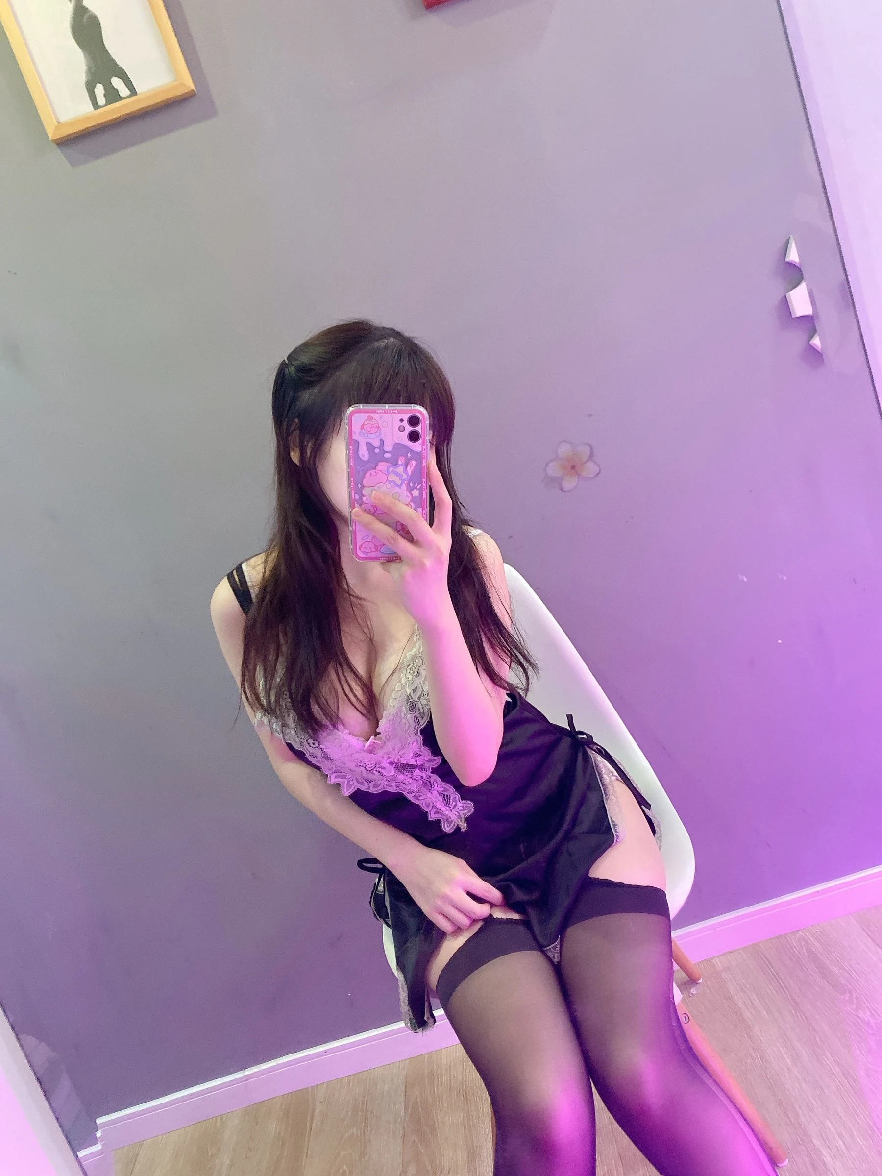 usejan – 黑丝睡衣插图8