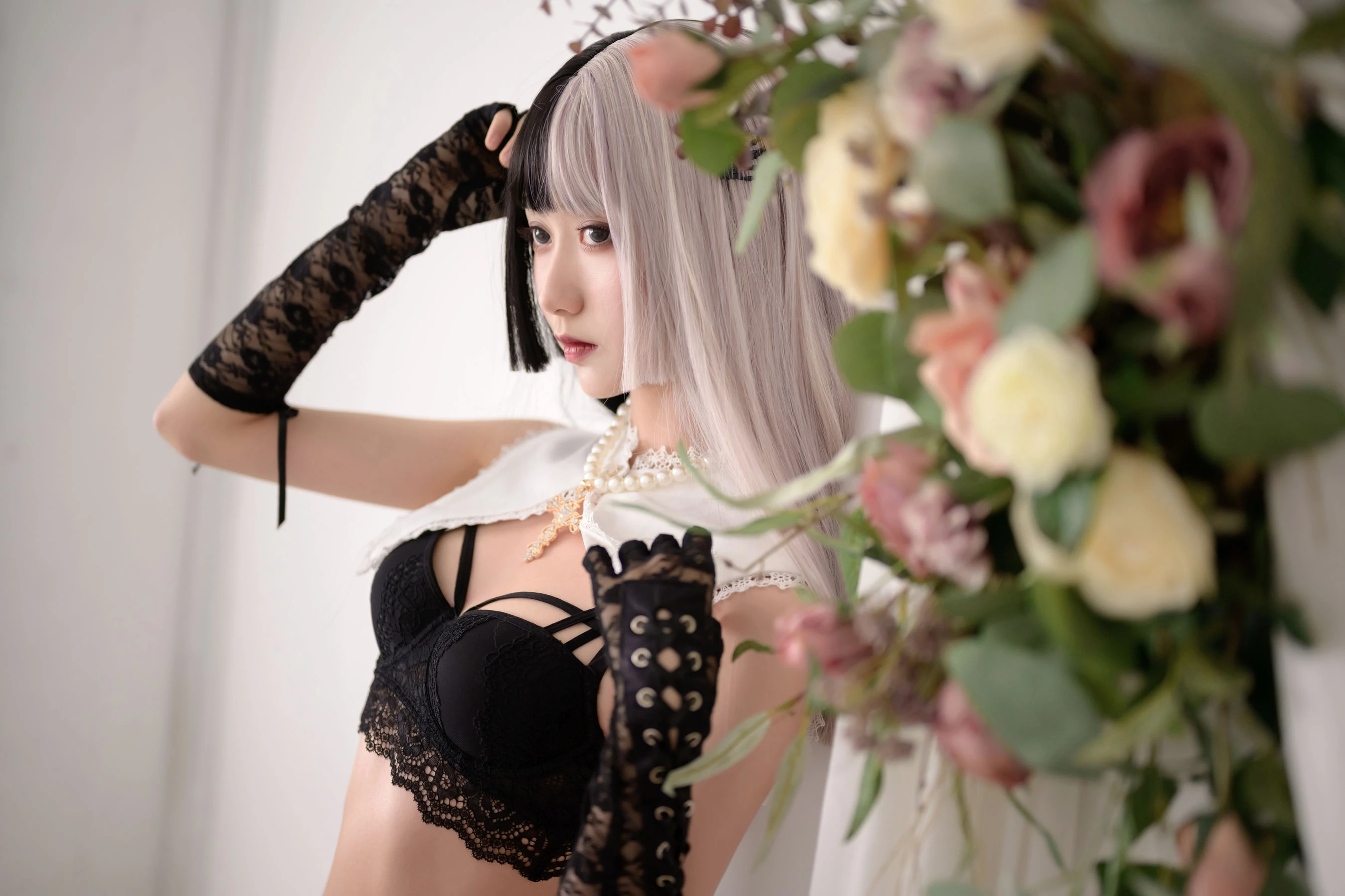 萌系小姐姐木绵绵OwO 黑白修女插图6