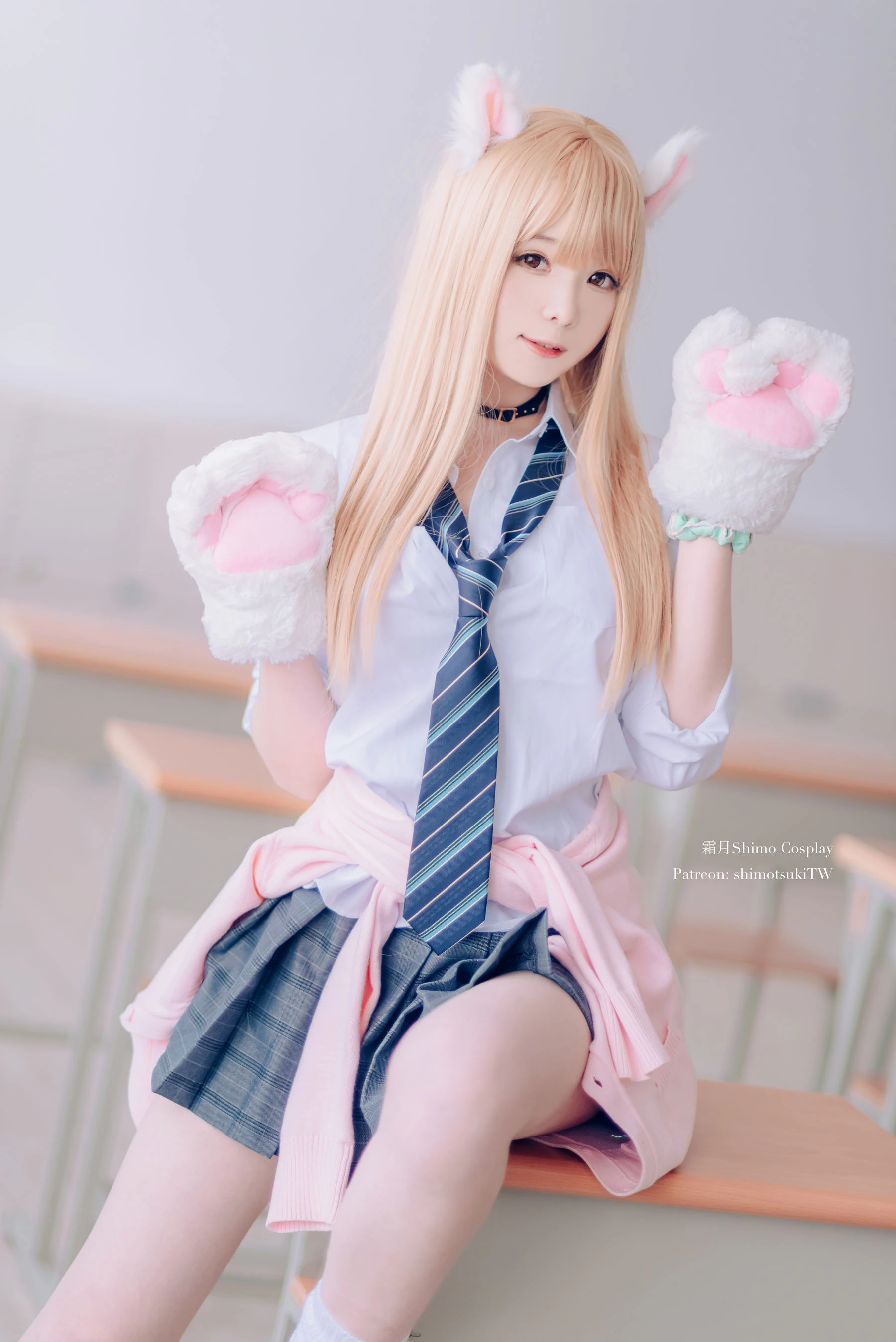 微博妹纸霜月shimo – 金发制服 [8P]插图3