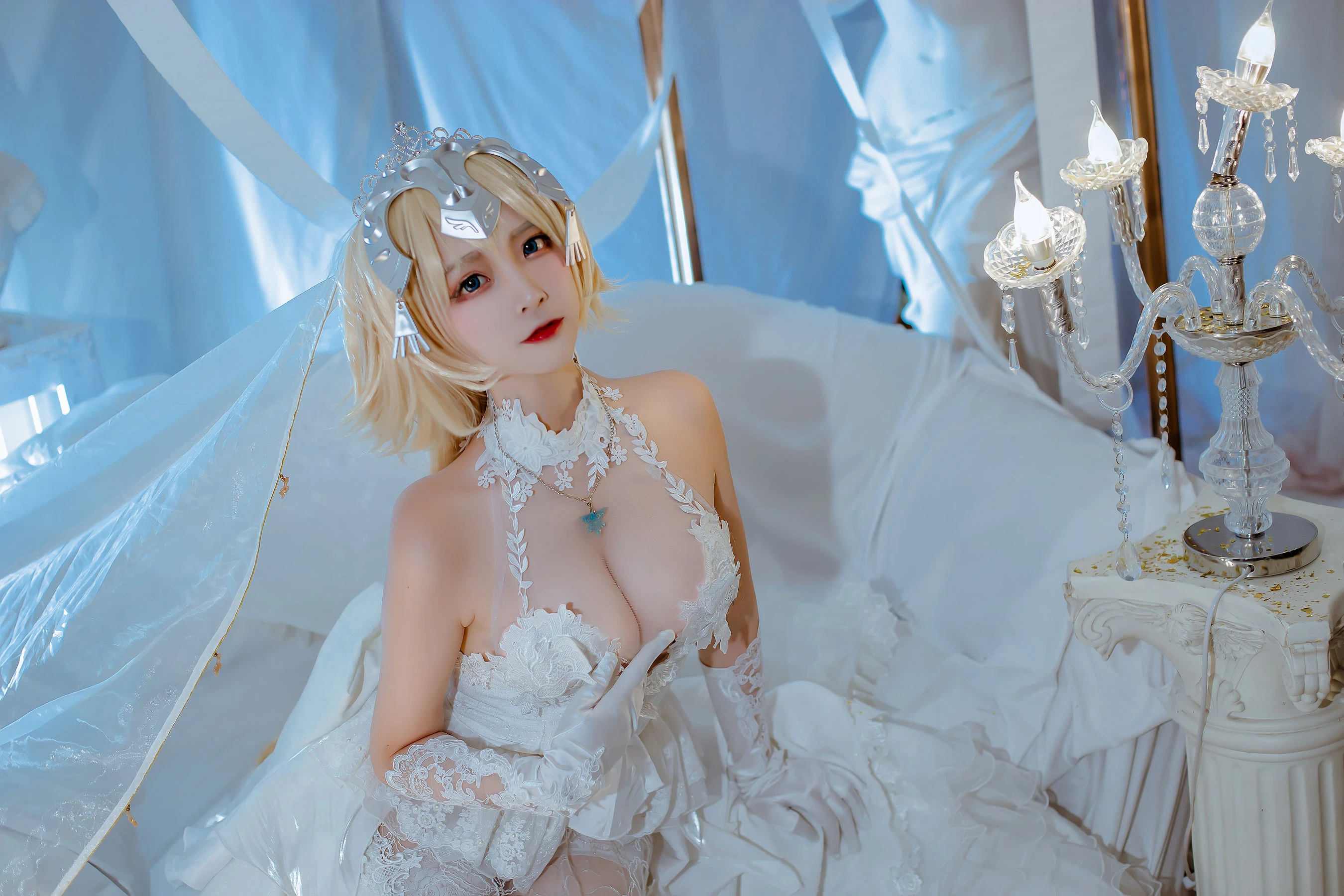 人气Coser二佐Nisa – fate贞德花嫁插图7