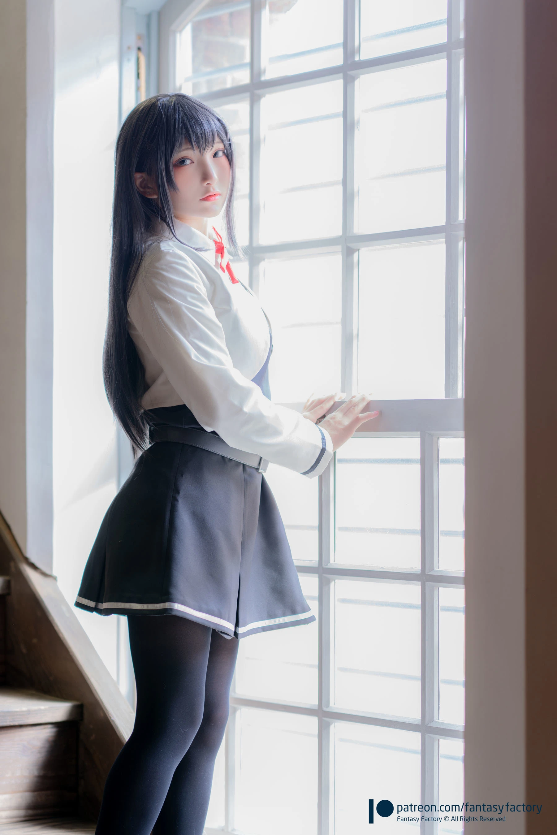 小丁Cosplay 2020.01 [Fantasy Factory] 黑丝 和服 JK插图6