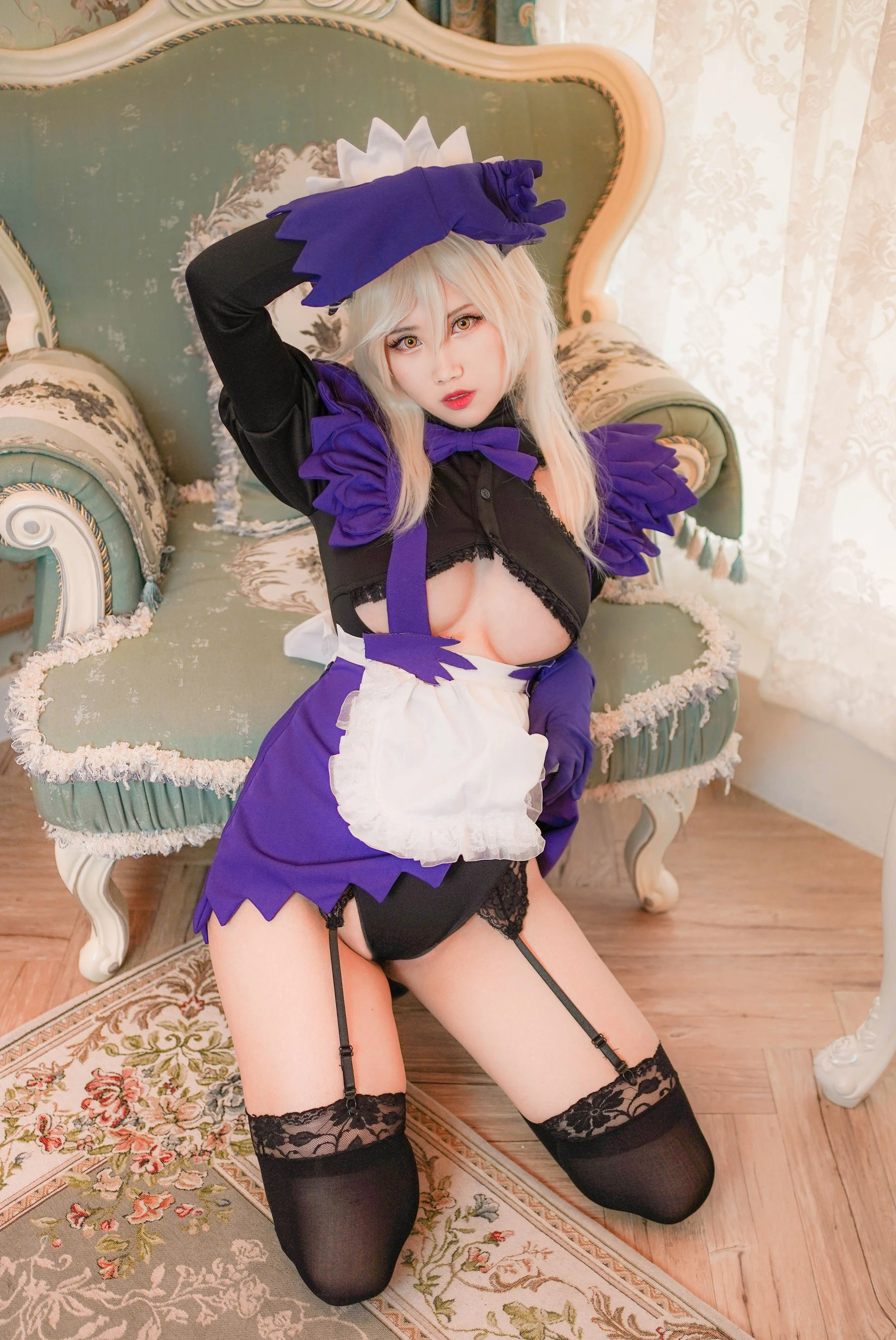 Coser萱-KaYa – 泳装阿尔托莉雅女仆插图7