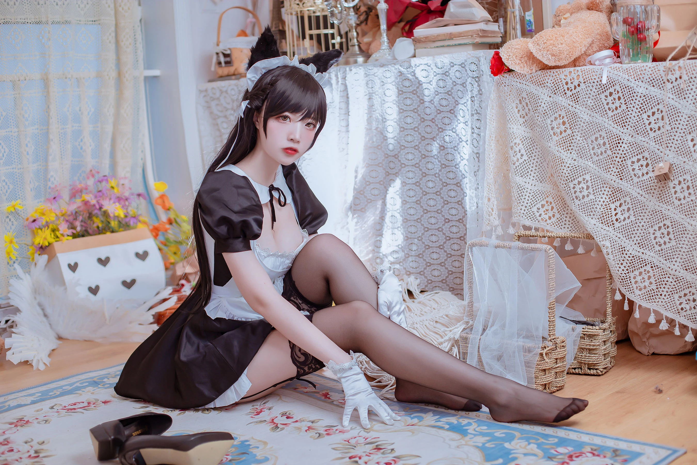 人气Coser二佐Nisa – 犬之眷之碧蓝爱宕 女仆插图5