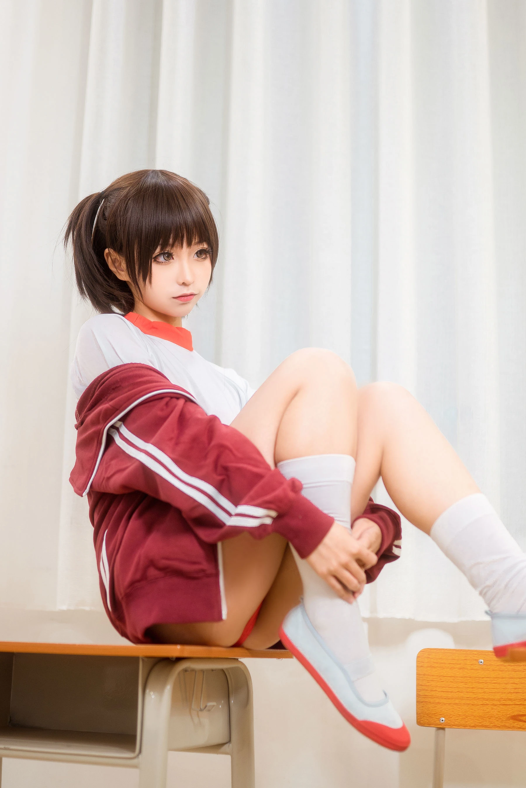 动漫博主蠢沫沫 红体操服 [45P]插图3