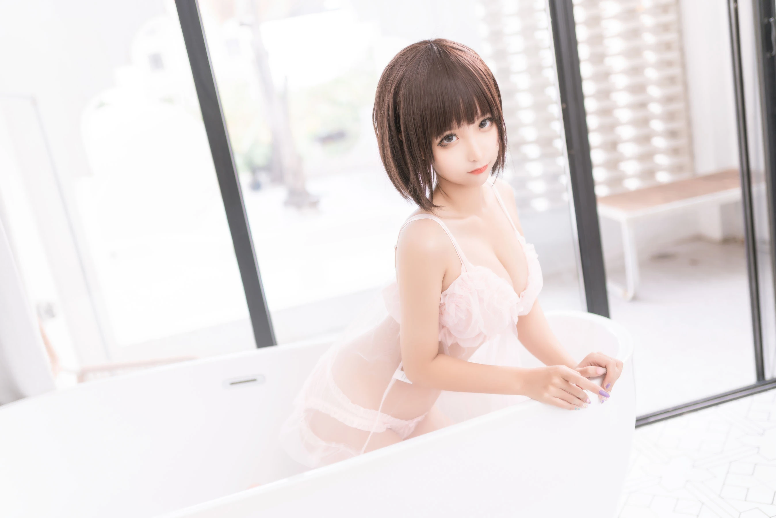 动漫博主蠢沫沫 – 粉纱 [40P]插图2