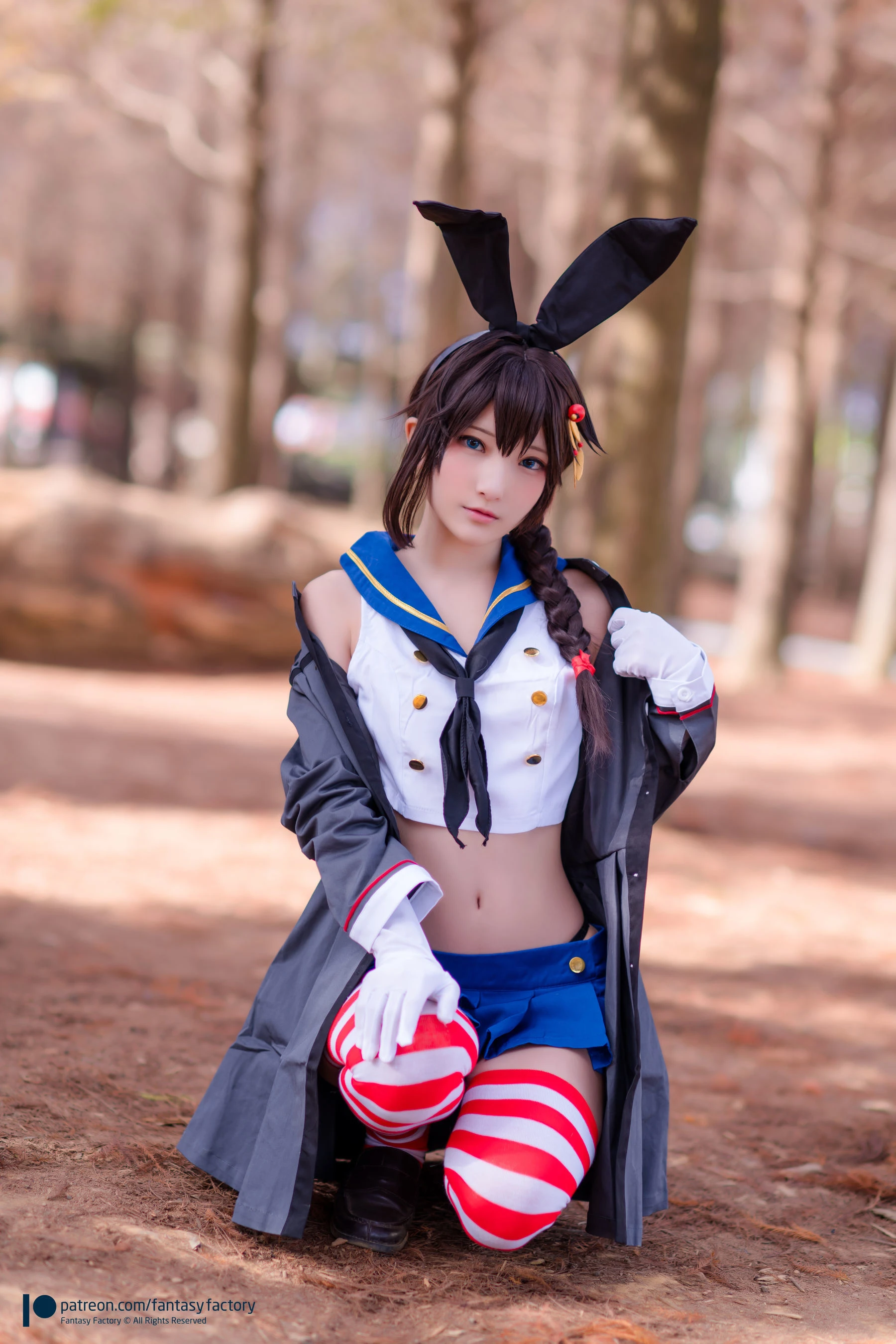 [Fantasy Factory] 小丁Cosplay – JK制服 水手小兔 外拍插图6