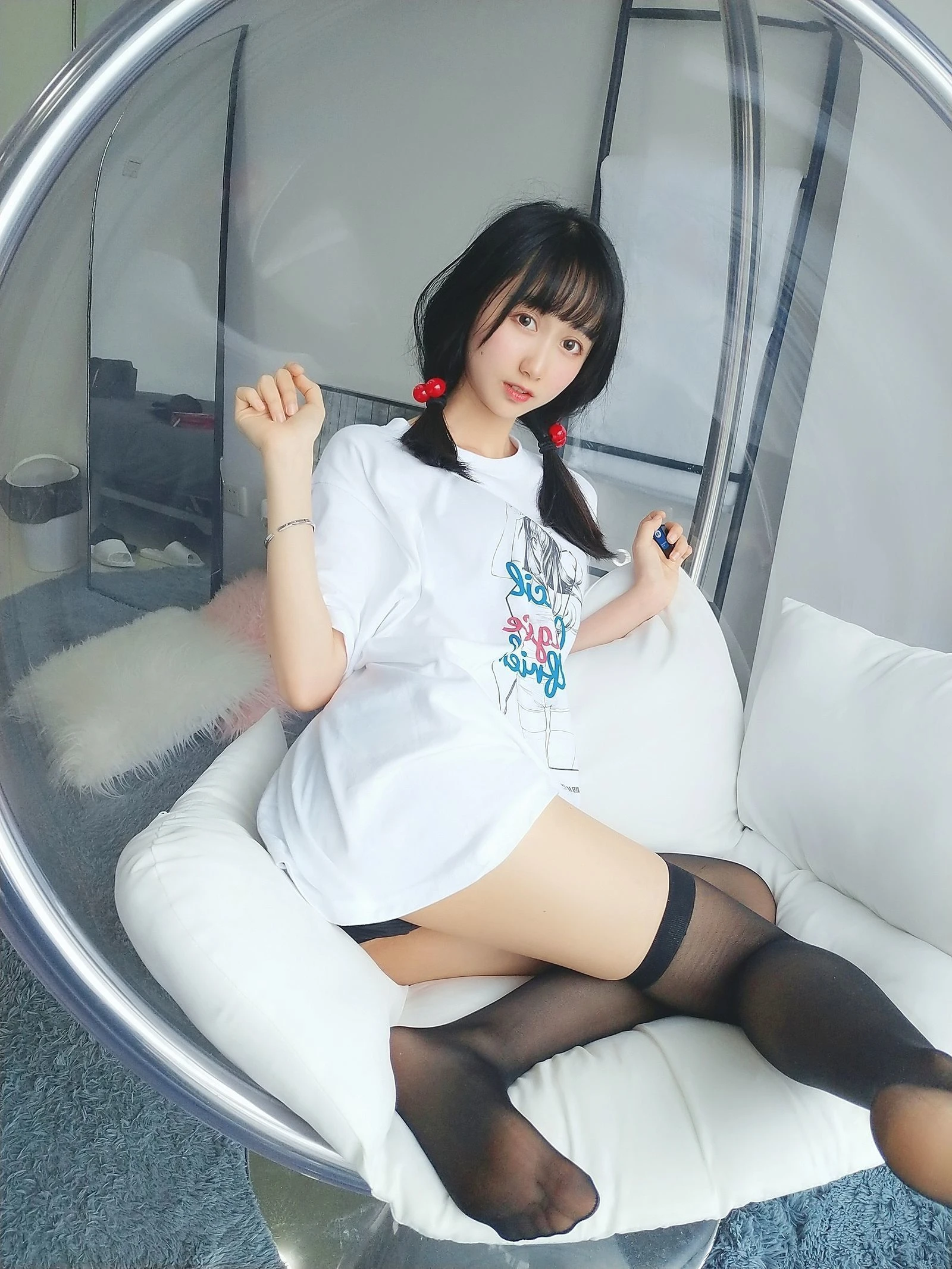萌系小姐姐木绵绵OwO – 智能型彼女 T恤插图4