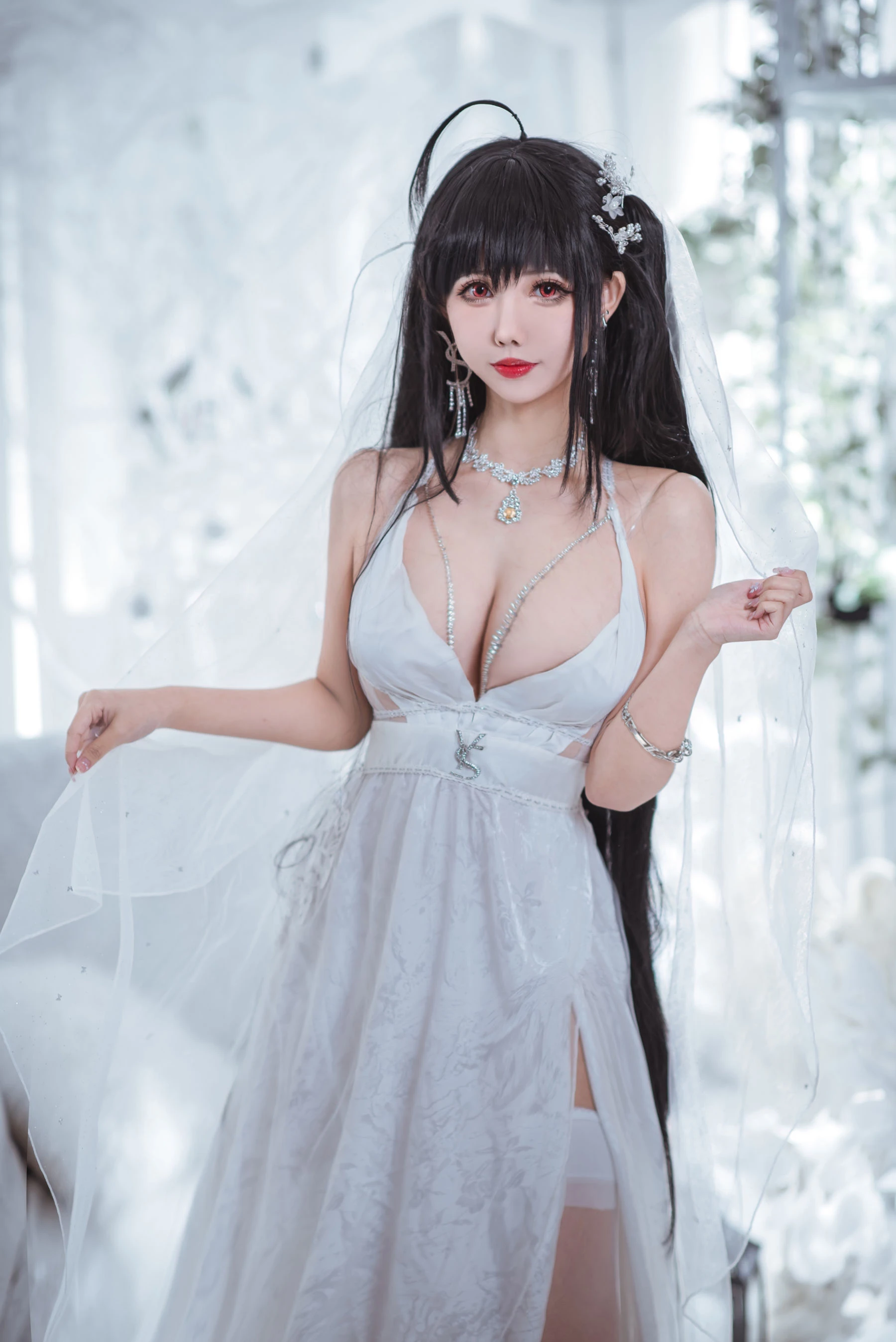仙女月 – 大凤纯白婚纱插图8