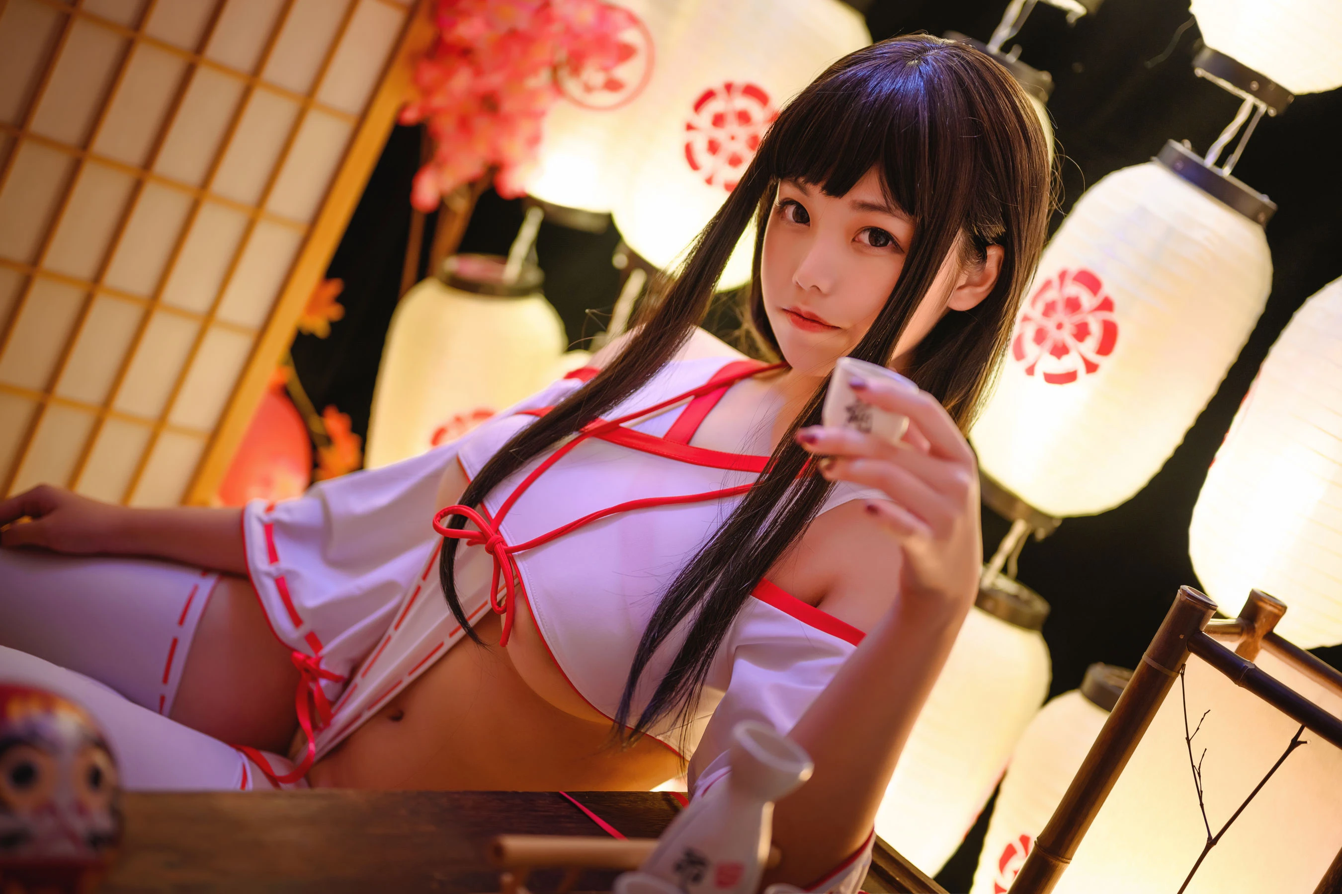 萌系小姐姐蜜汁猫裘 – 巫女插图5