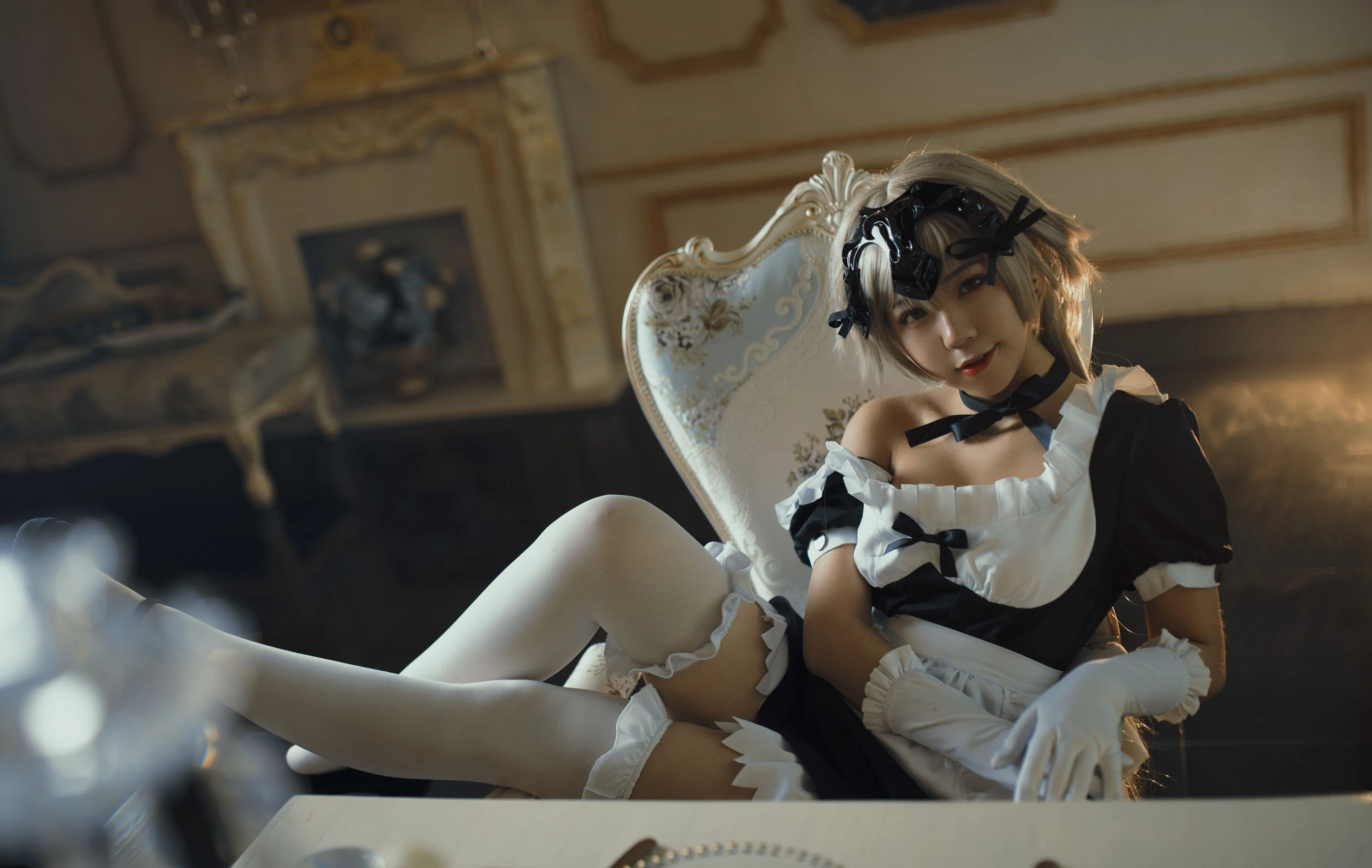微博萌妹蓝小沂KiKi – 黑贞德女仆插图2