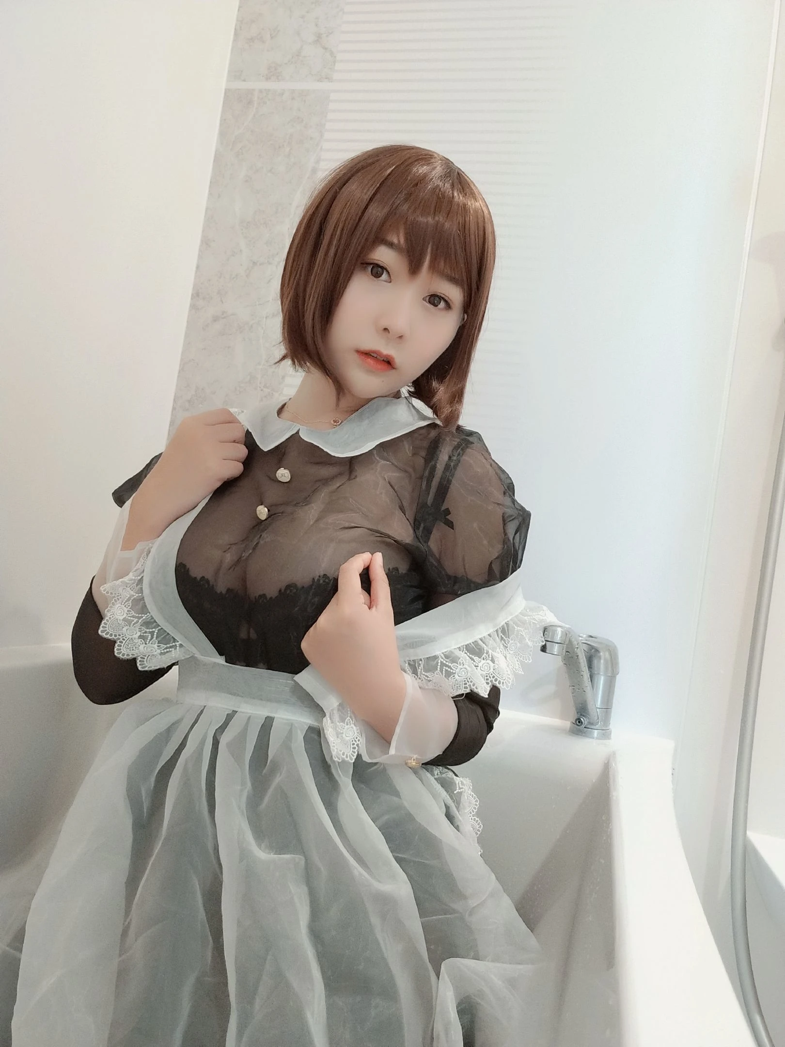 性感Coser三刀刀Miido 透明女仆插图8