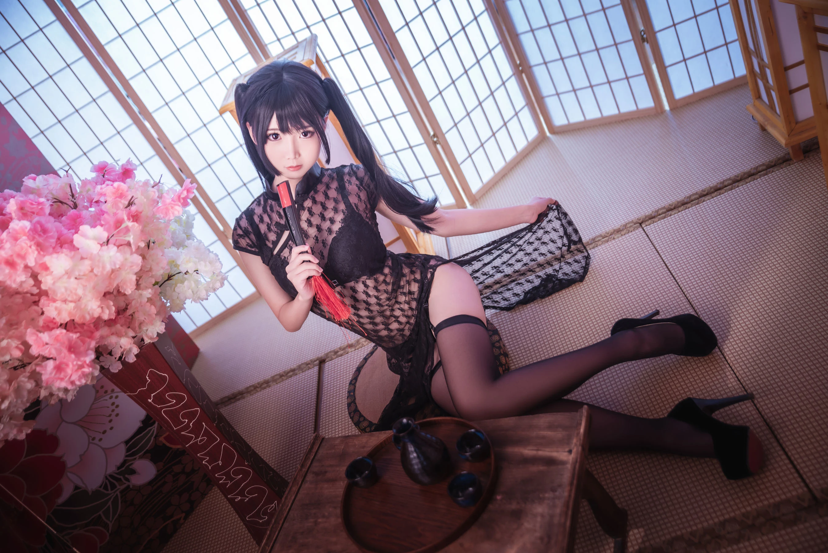 [萝莉COS] 面饼仙儿 – 黑丝情趣旗袍 [21P]高清在线免费欣赏–微密图社-微密图社