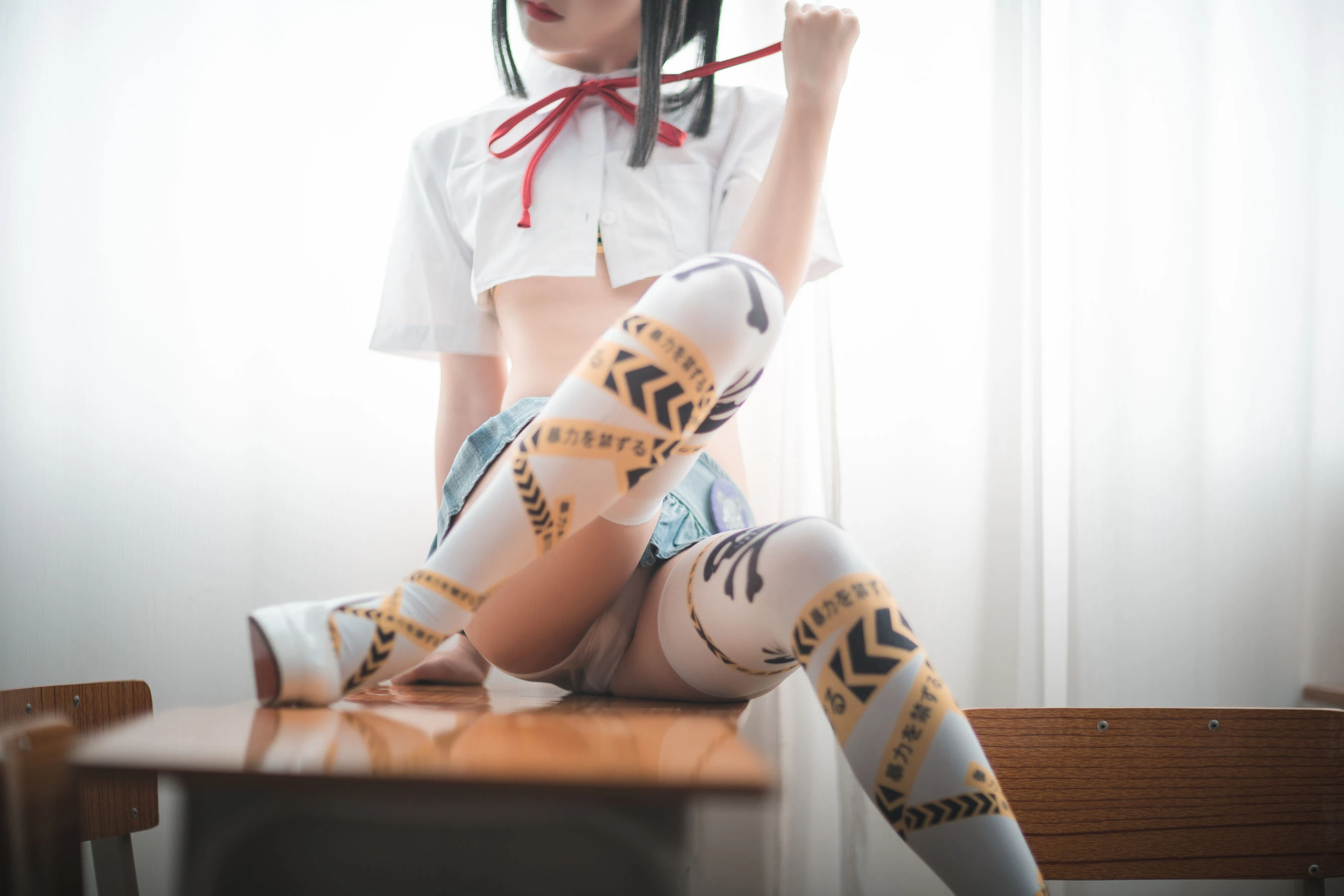 可爱人气Coser面饼仙儿 – 短校服胶带插图6