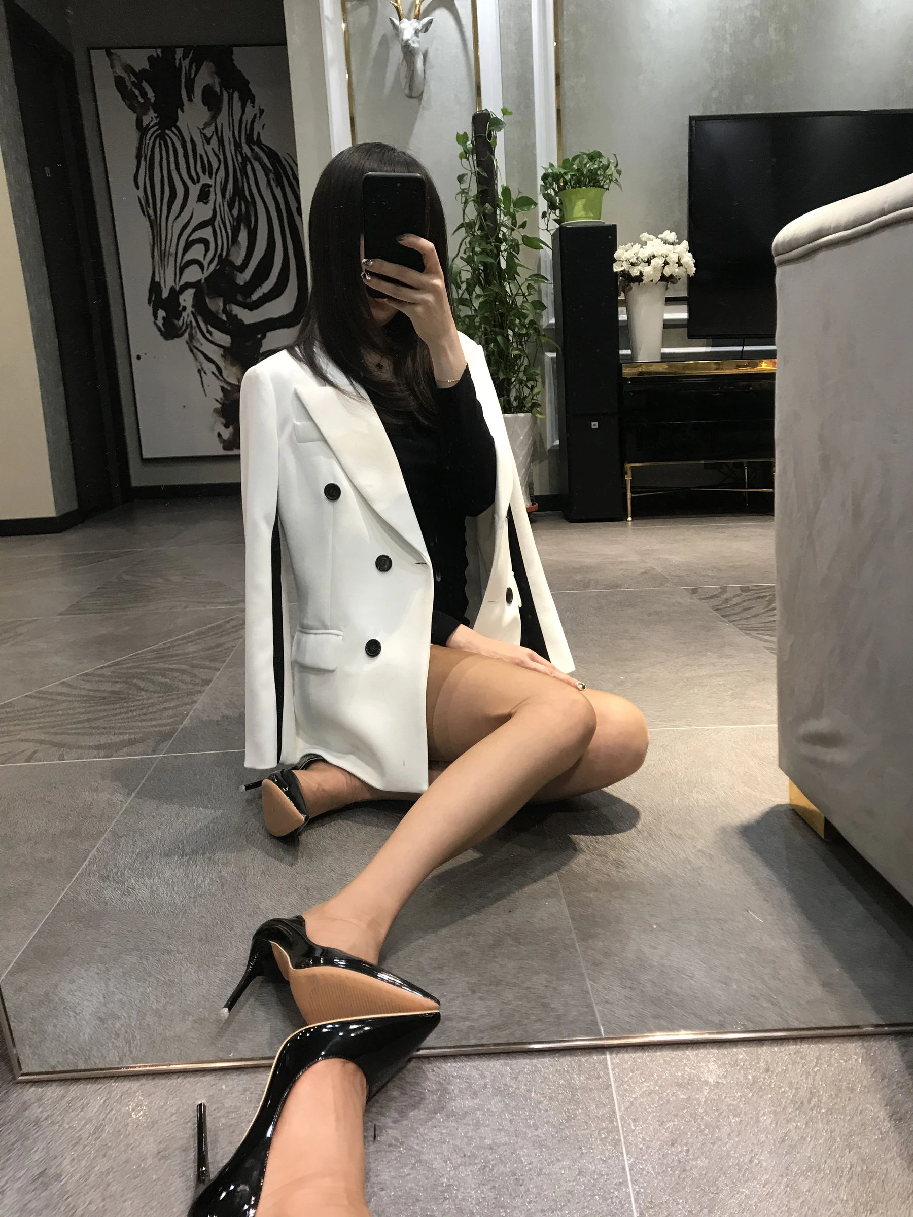 丝足博主麋鹿_Monroe 2020.04.09 桃肉吊袜插图6