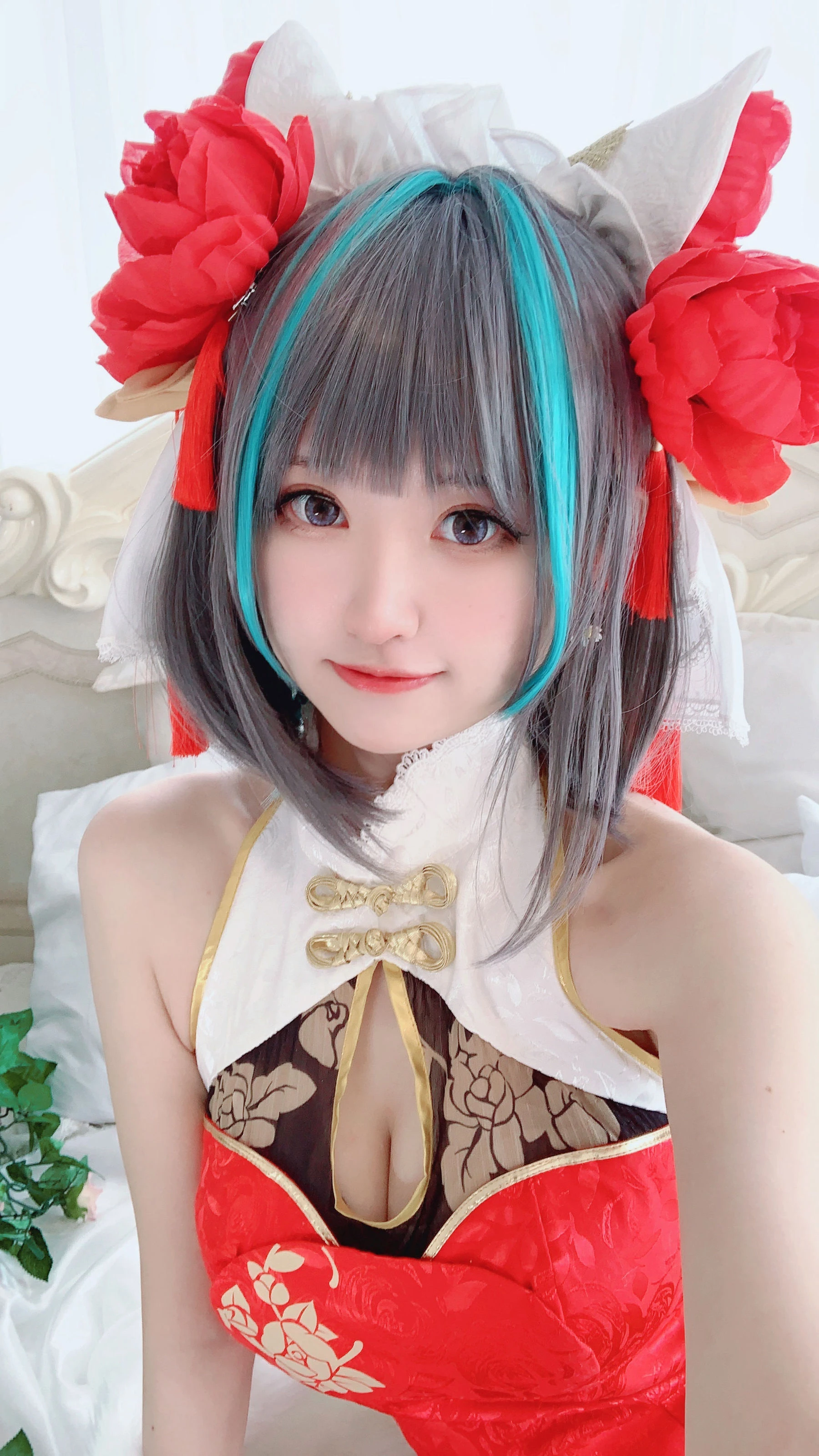 千阳(ちよ) – 柴郡旗袍cos [9P]插图4