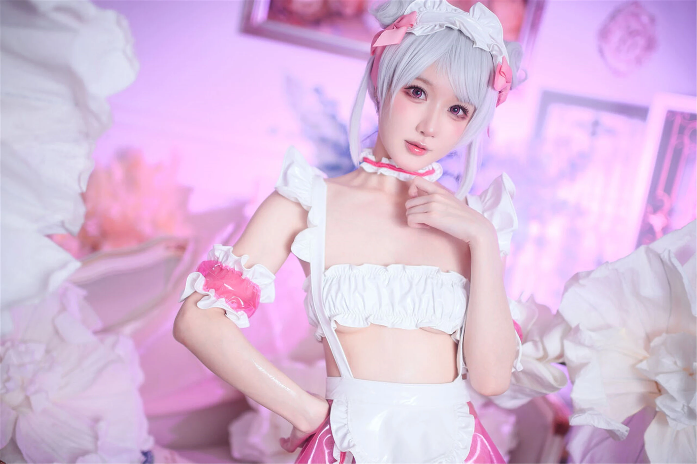 动漫博主阿包也是兔娘 – 七夕粉粉女仆插图1