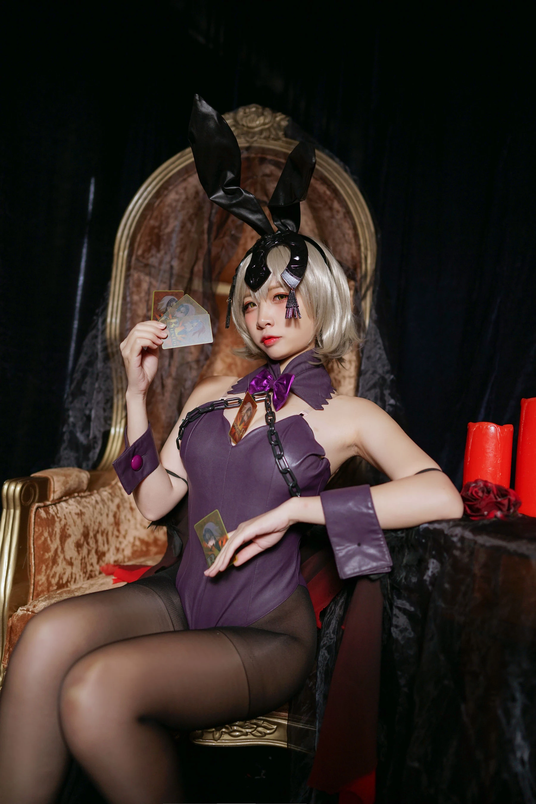 人气Coser二佐Nisa Fate黑贞兔女郎插图3