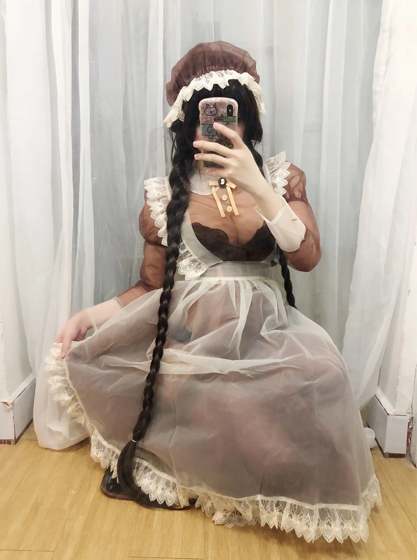 二次元巨乳美女鹿野希 透明女仆插图5