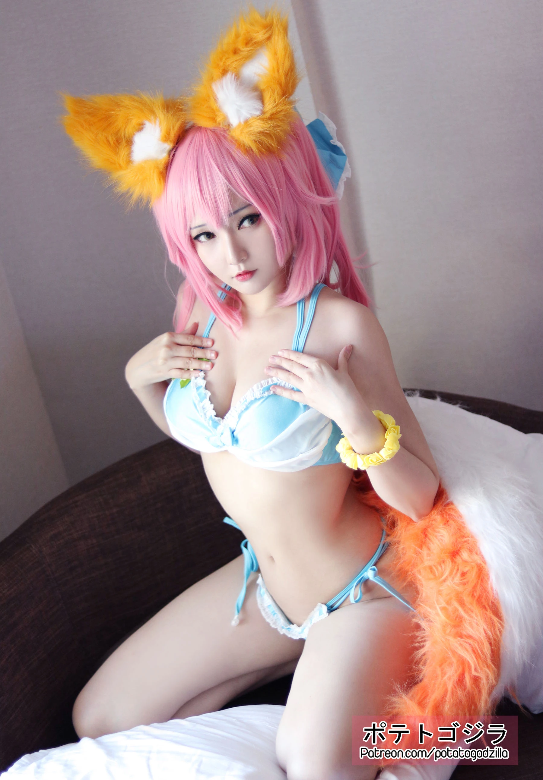 Coser小姐姐Potato Godzilla – Tamamo Bikini插图8