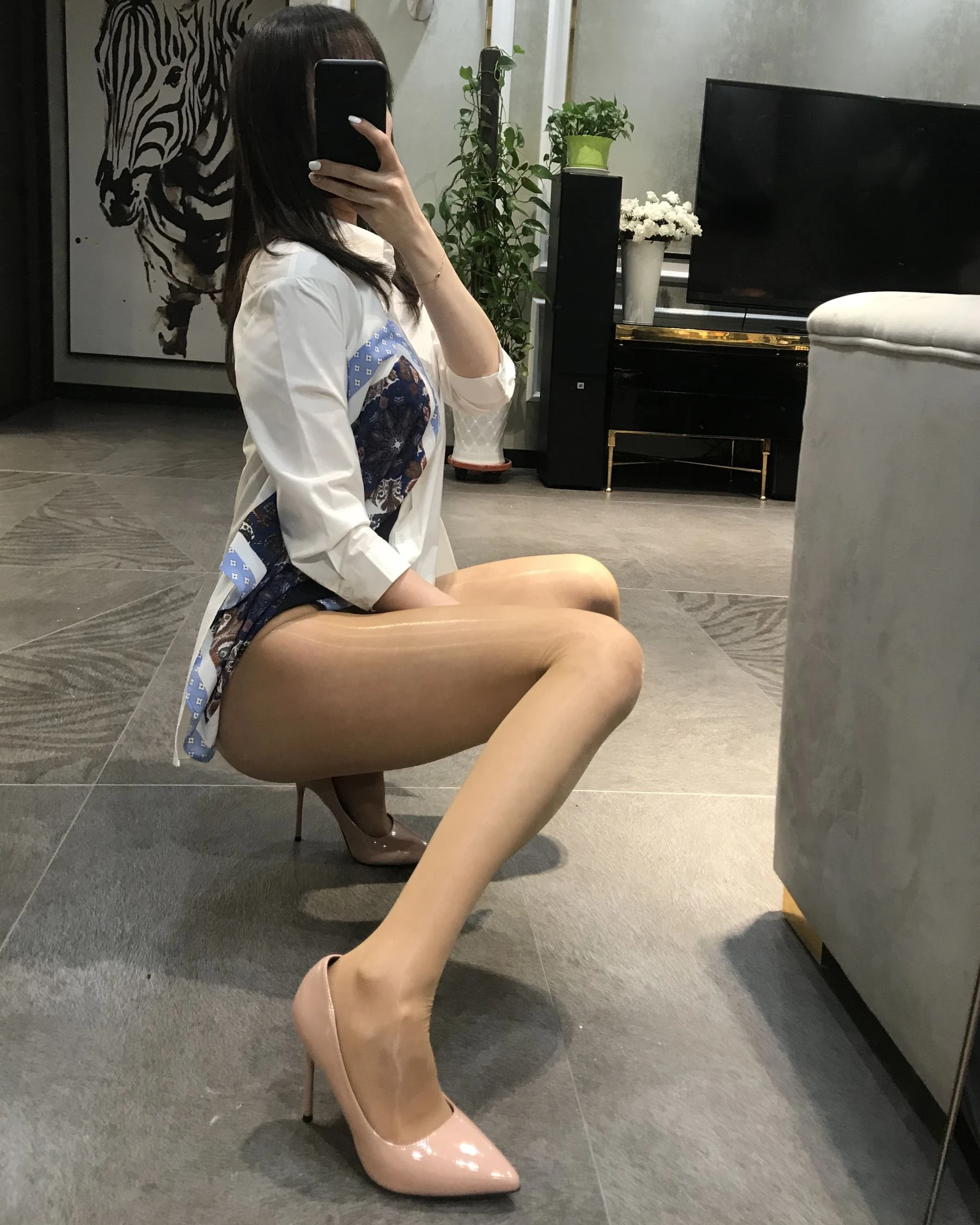 丝足博主麋鹿_Monroe 2020.04.29 肉色亮丝插图3