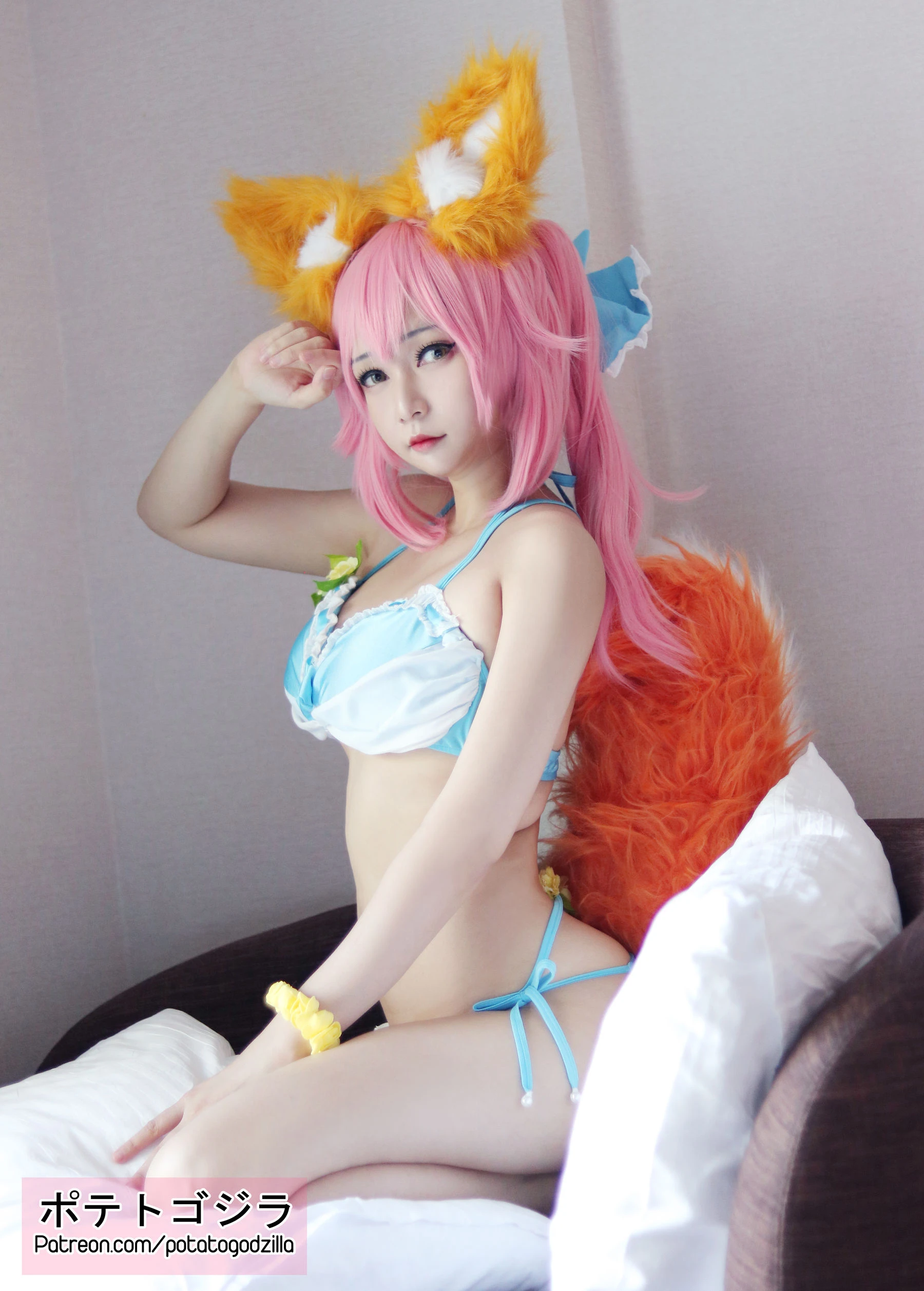 Coser小姐姐Potato Godzilla – Tamamo Bikini插图5