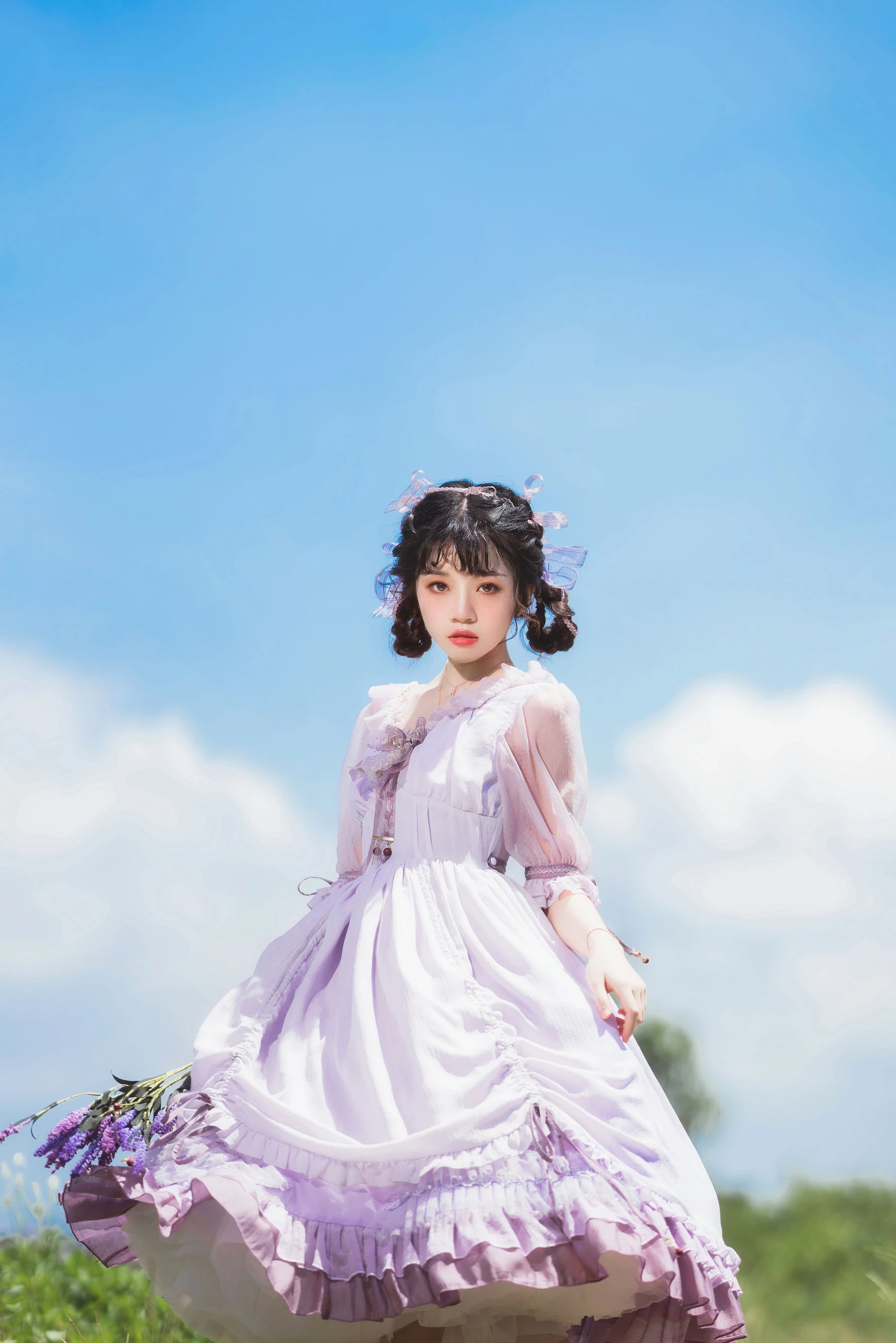桜桃喵 – 少女之紫萱插图1