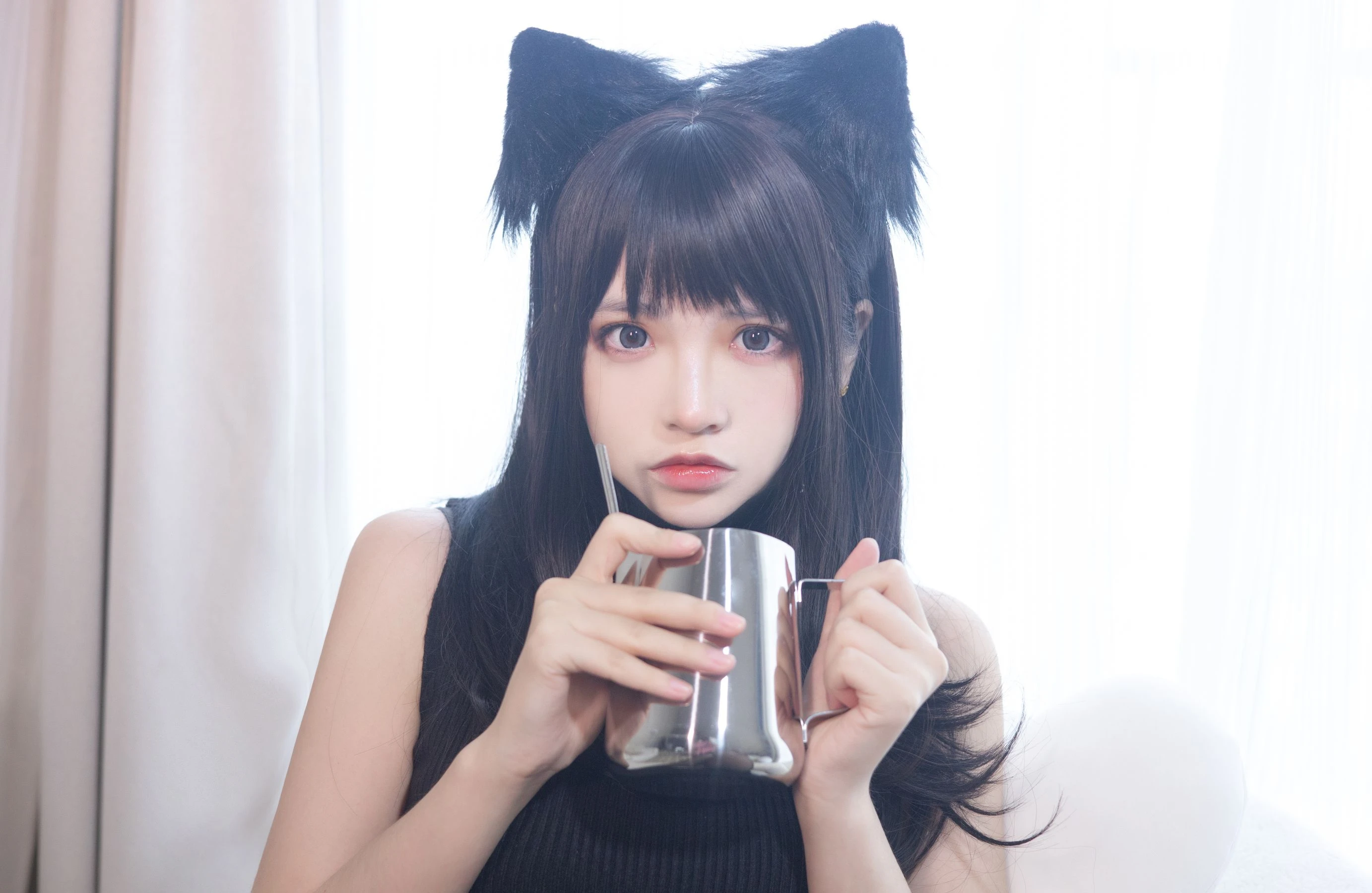 疯猫ss – 黑毛衣少女插图2
