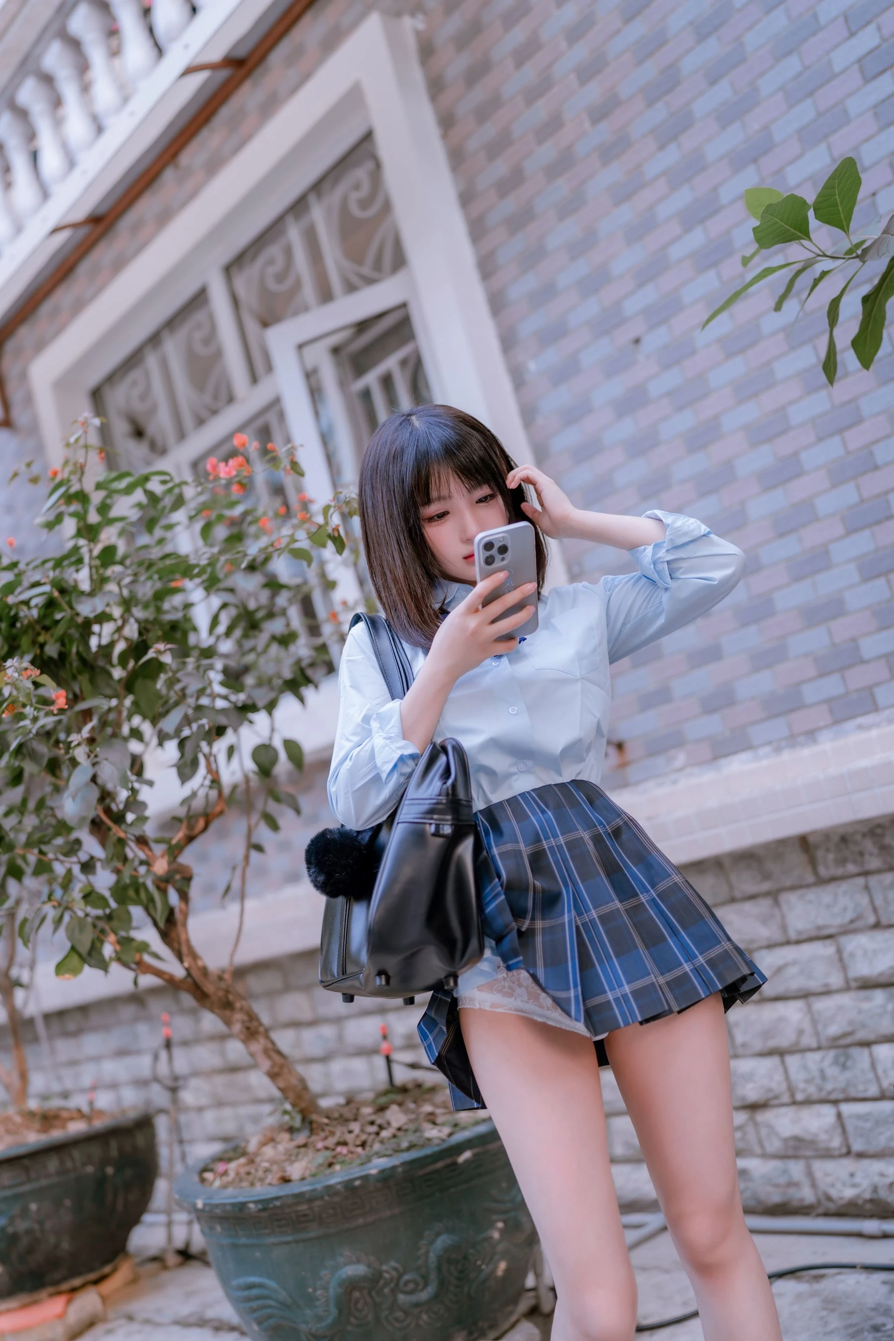 桜井宁宁 – JK之居家 [66P]插图1