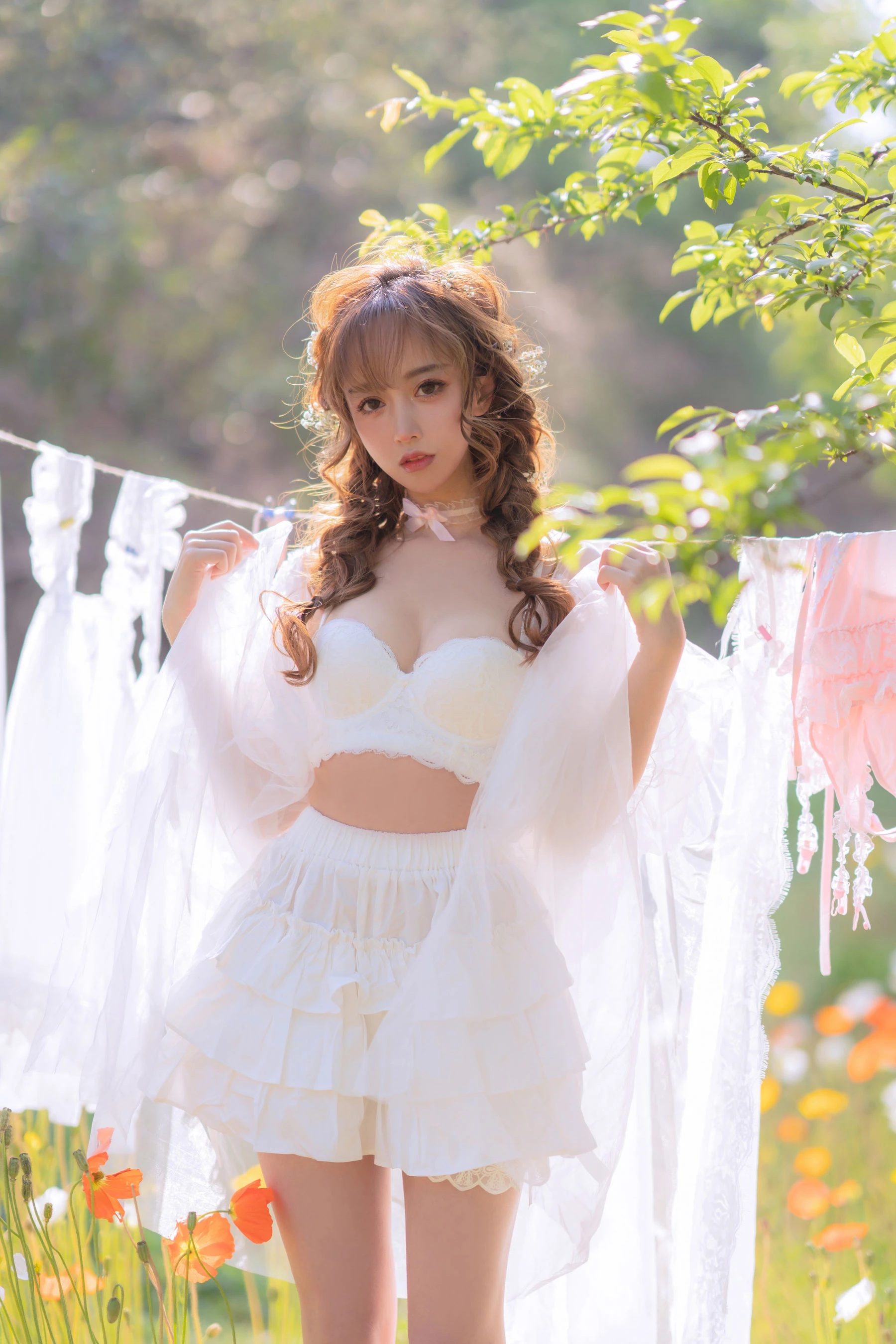 斗鱼米线线sama – 夏日限定 晒衣服插图8