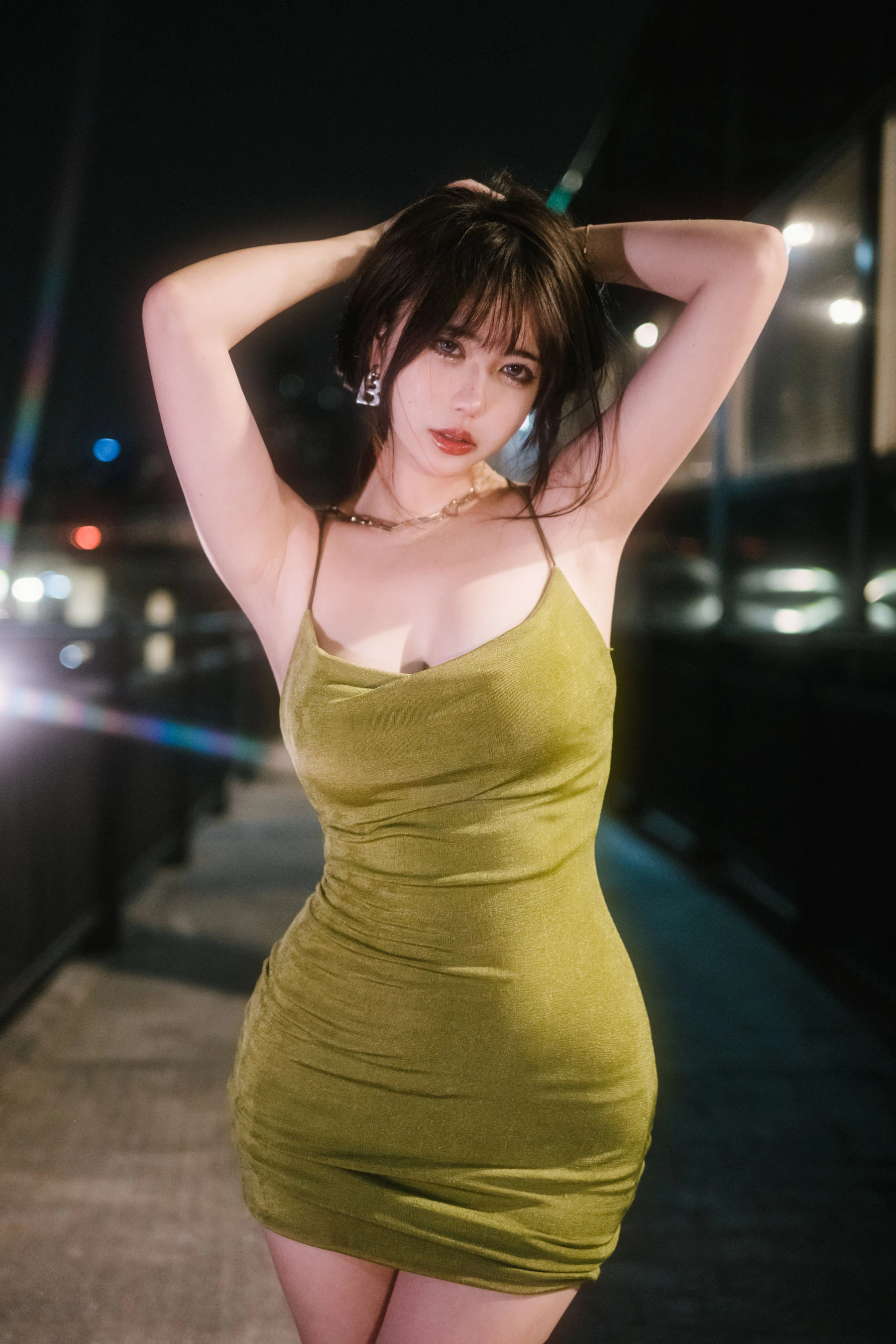 Tina很妖孽呀 – 绿色连衣裙插图6