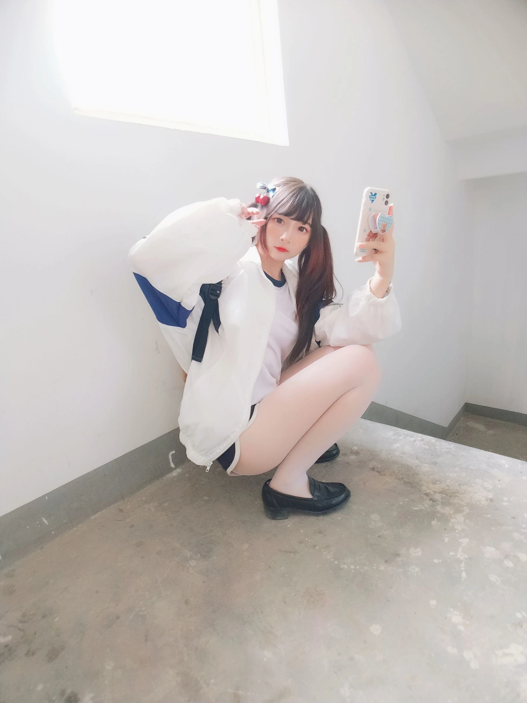 二次元美女古川kagura – 白丝体操运动服插图3