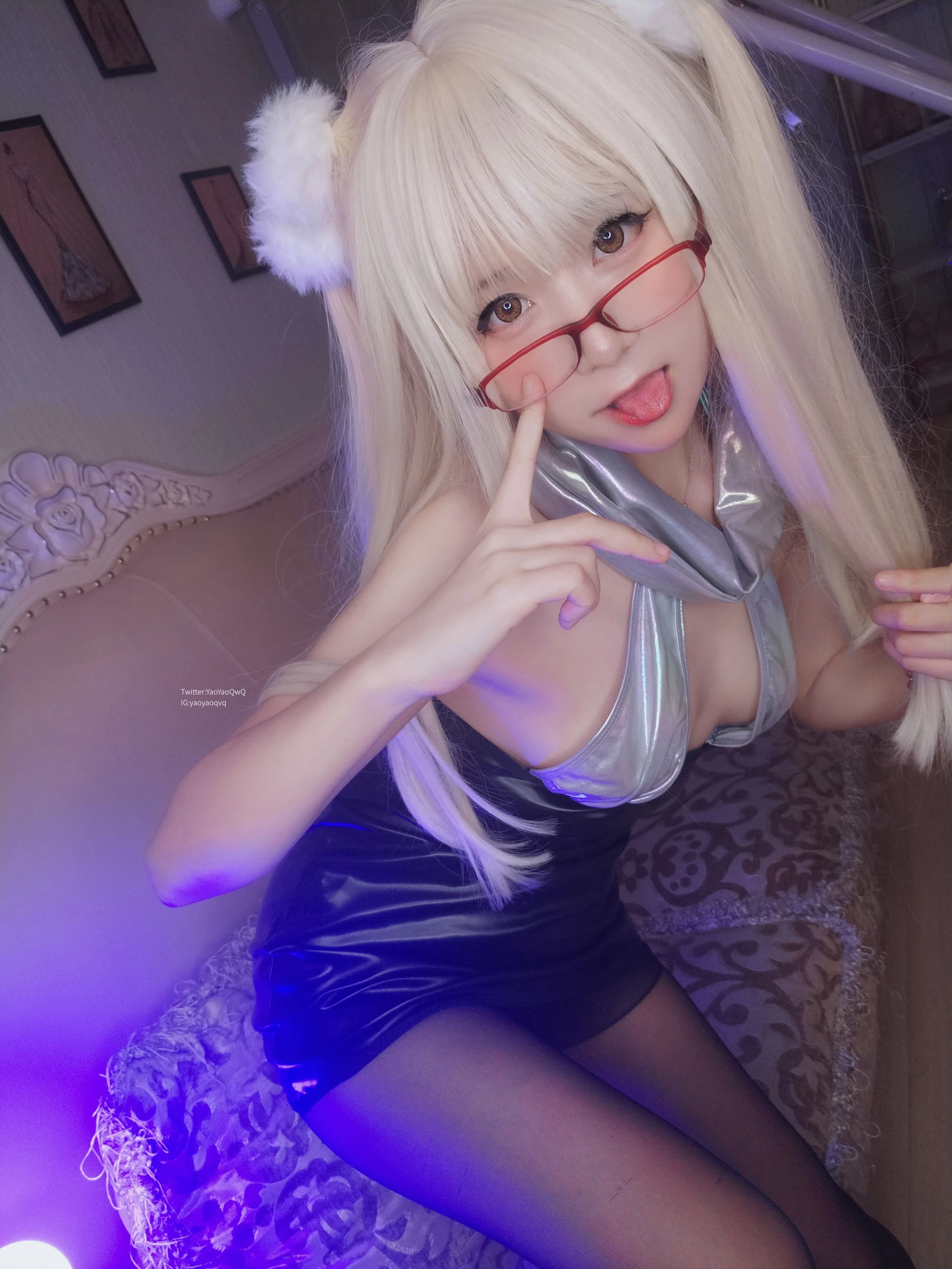 萌妹子Coser摇摇乐yoyo fantia 黑丝猫女插图8