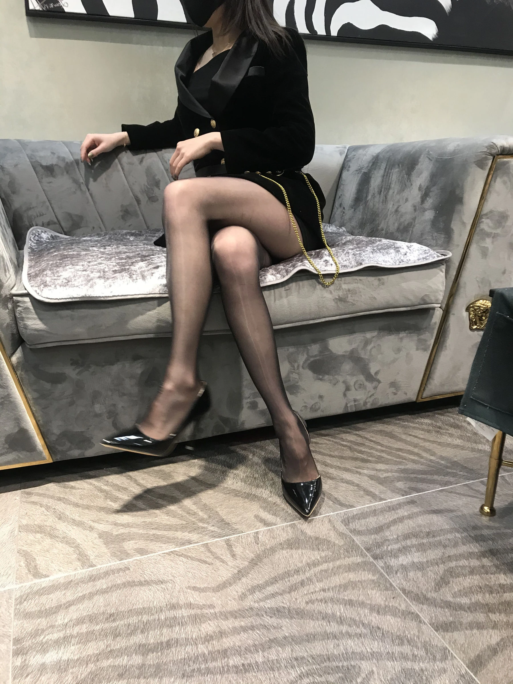 丝足博主麋鹿_Monroe 2020.03.15 会所黑丝插图3