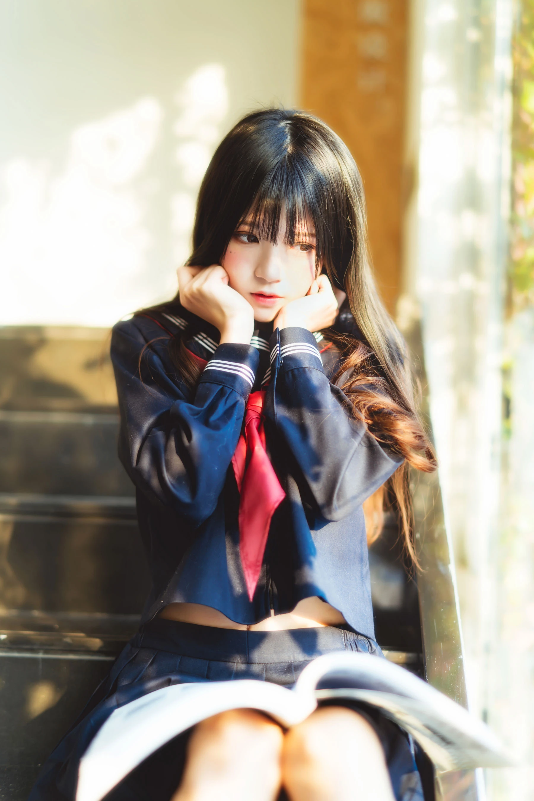 桜桃喵《(小少女)黑色水手服》插图7