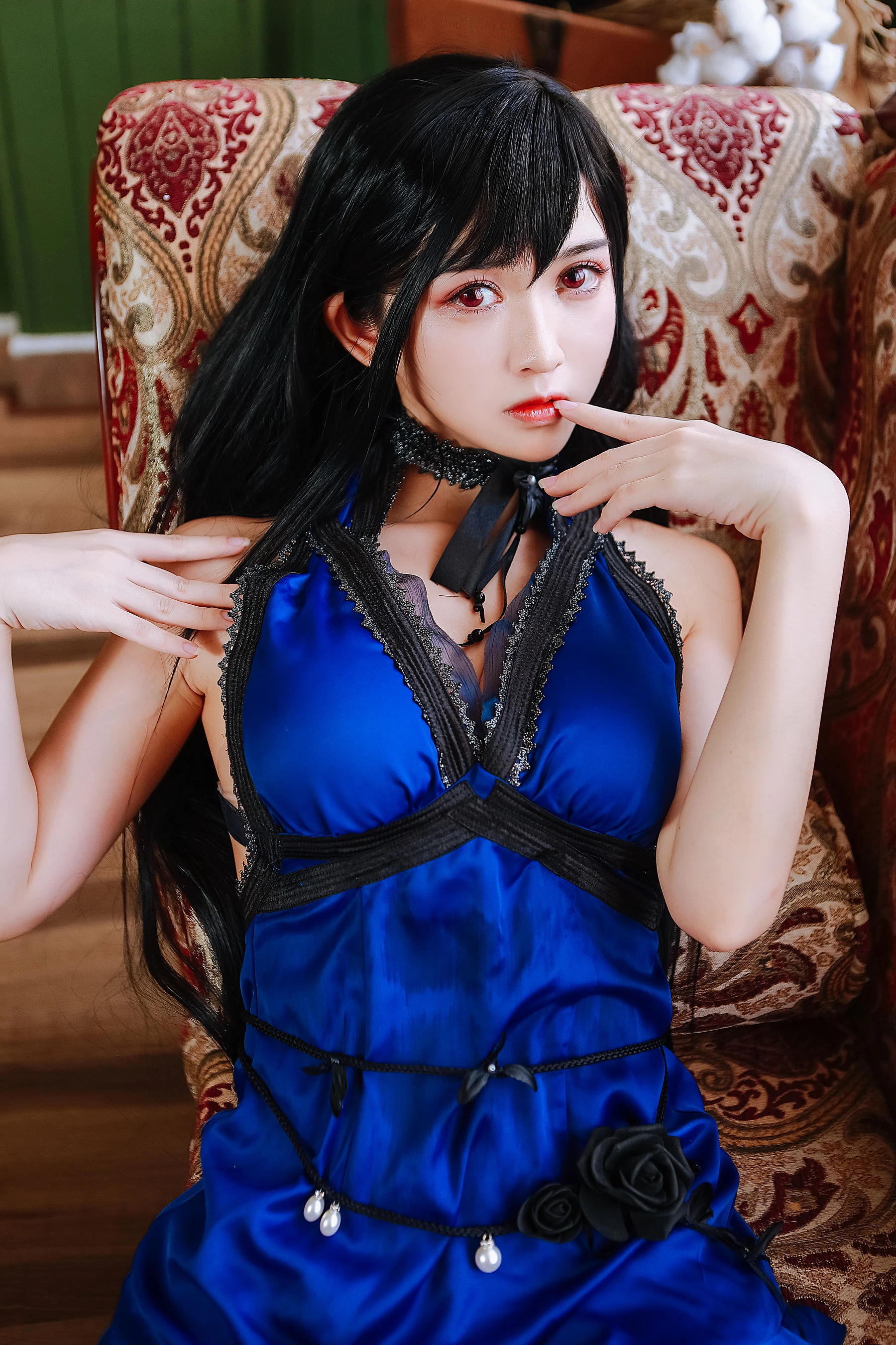 超人气Coser鳗鱼霏儿 – 蒂法礼服插图6